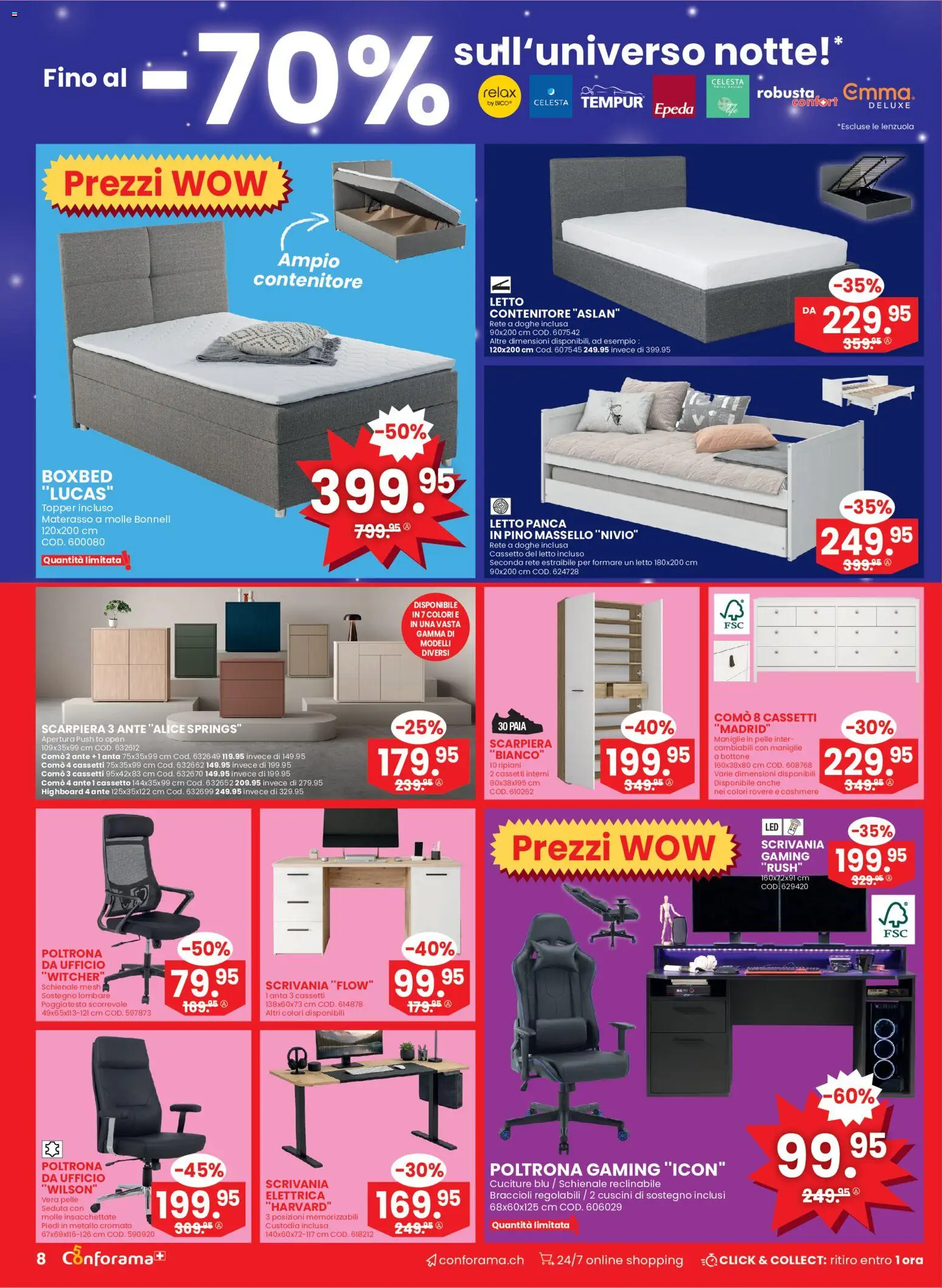 Conforama aktionen IT – gültig ab 09.09.2026 | Seite: 8 | Produkte: Highboard, Topper