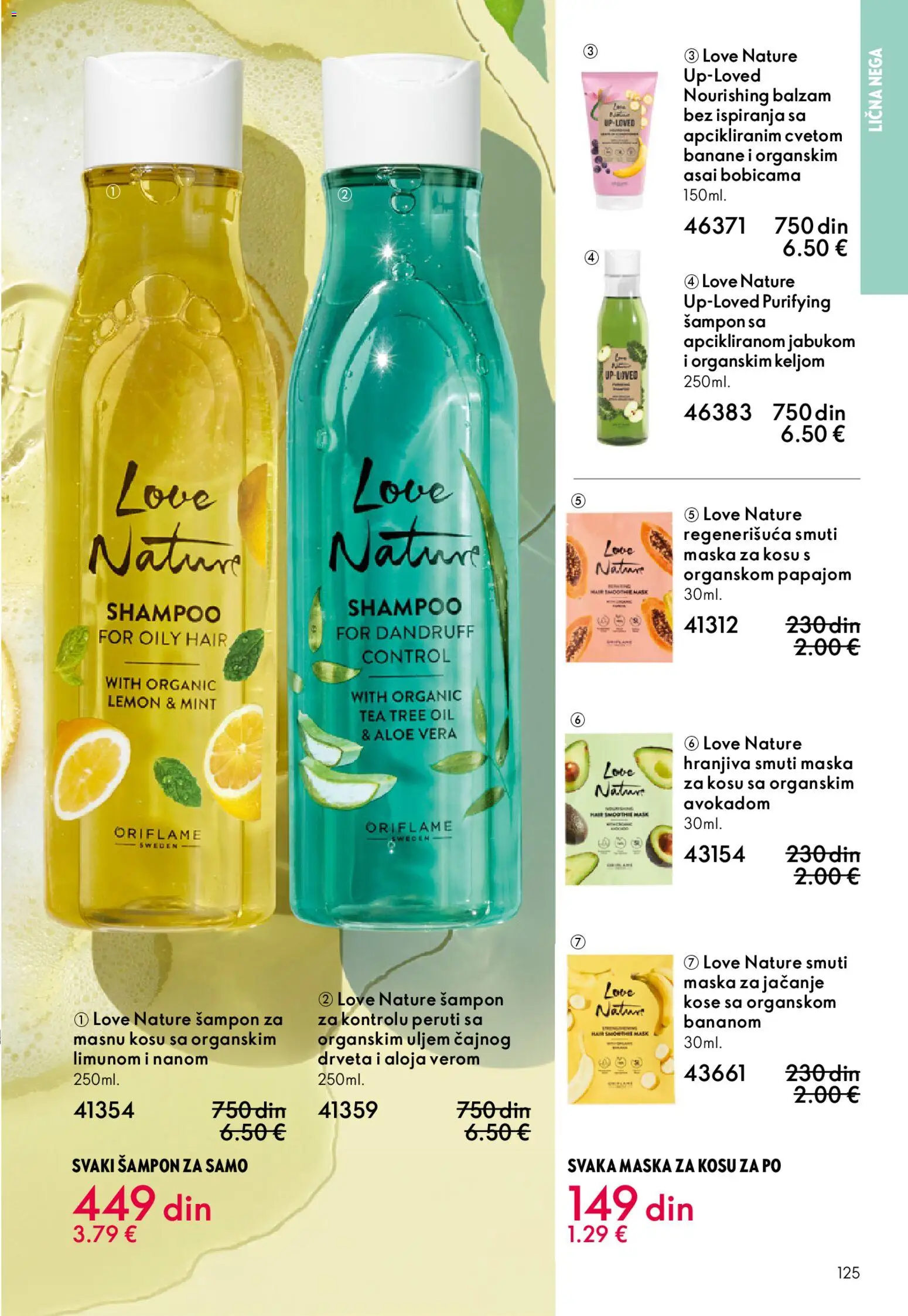 Oriflame katalog - važi od 01.04.2026 | Strana: 125 | Proizvode: Balzam, Maska za kosu, Maska, Banane