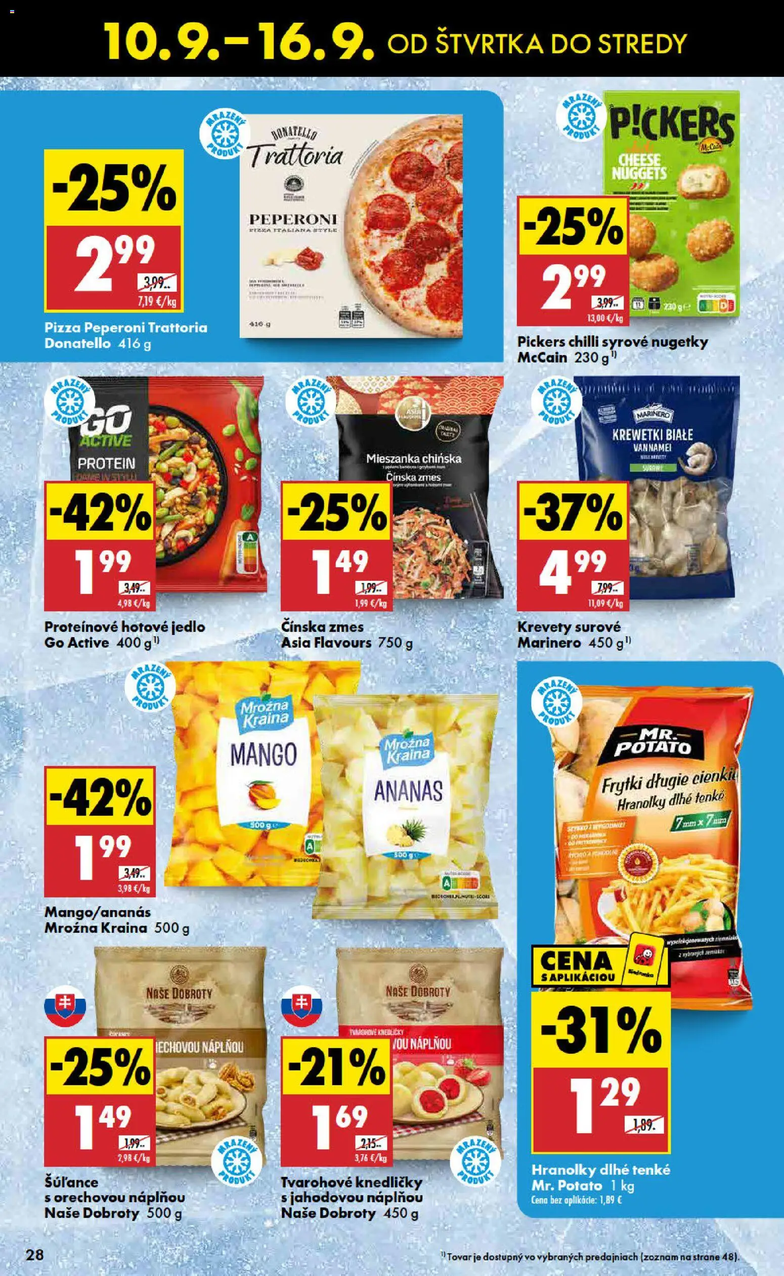 Nové Biedronka akcie – leták je platný od 10.09.2026 | Strana: 28 | Produkty: Hranolky, Krevety, Protein, Ananás