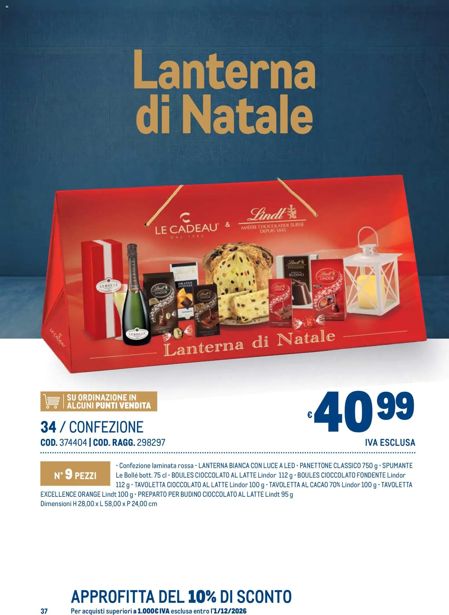 Volantino Metro del 19/10/2026 | Pagina: 37 | Prodotti: Cioccolato, Latte, Lanterna, Cacao