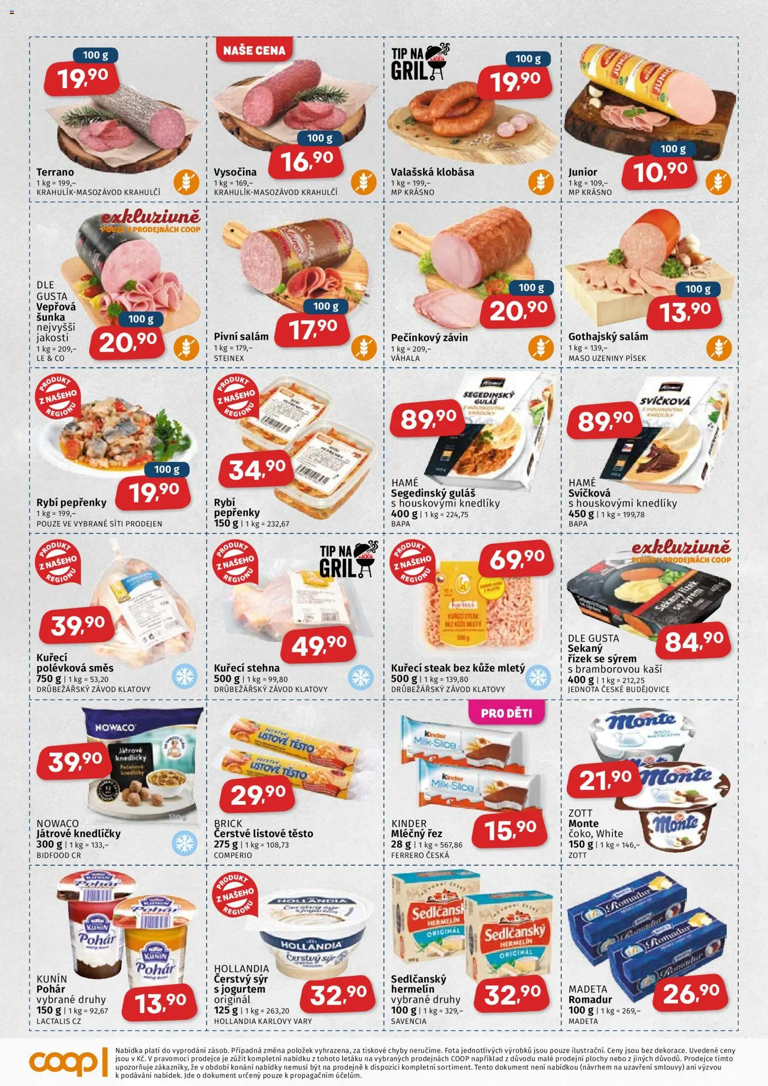 Coop leták od 03.06.2026 | Strana: 2 | Produkty: Uzeniny, Gothajský salám, Pohár, Kuřecí stehna