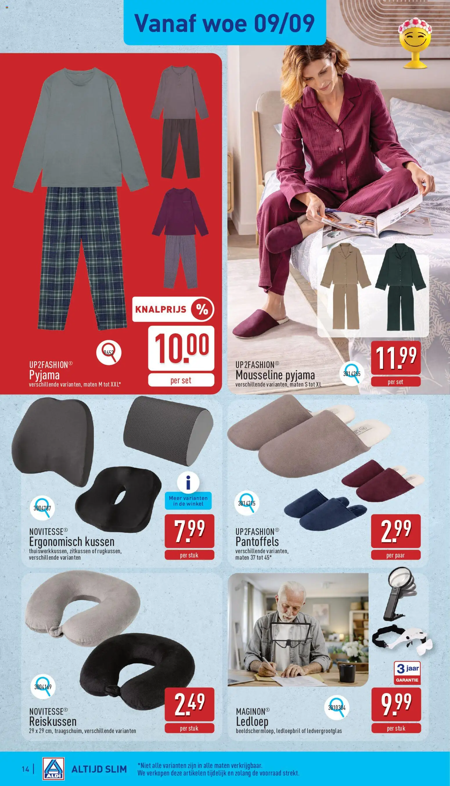 {H1} | Pagina: 14 | Producten: Slippers, Kussen, Pyjama
