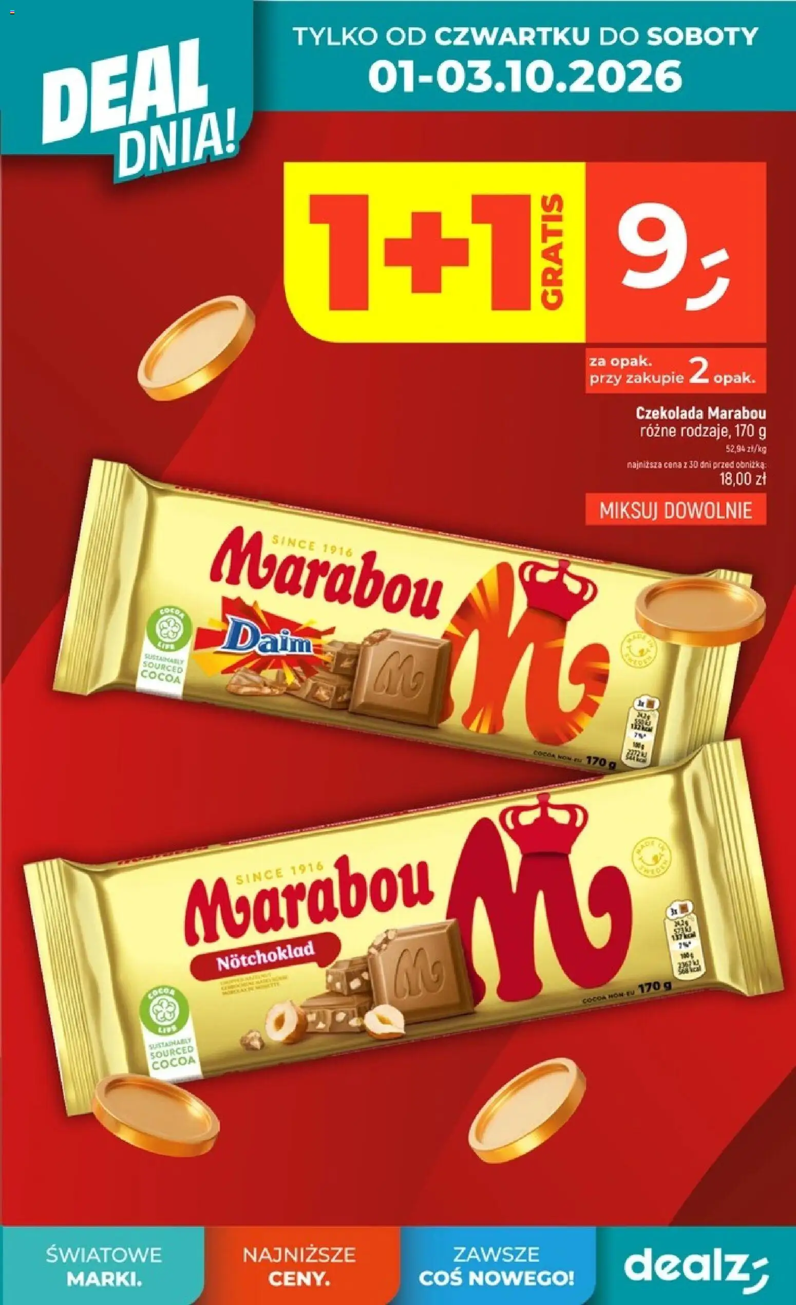 Dealz gazetka - Deal dnia od 01.10.2026 | Strona: 3 | Produkty: Czekolada