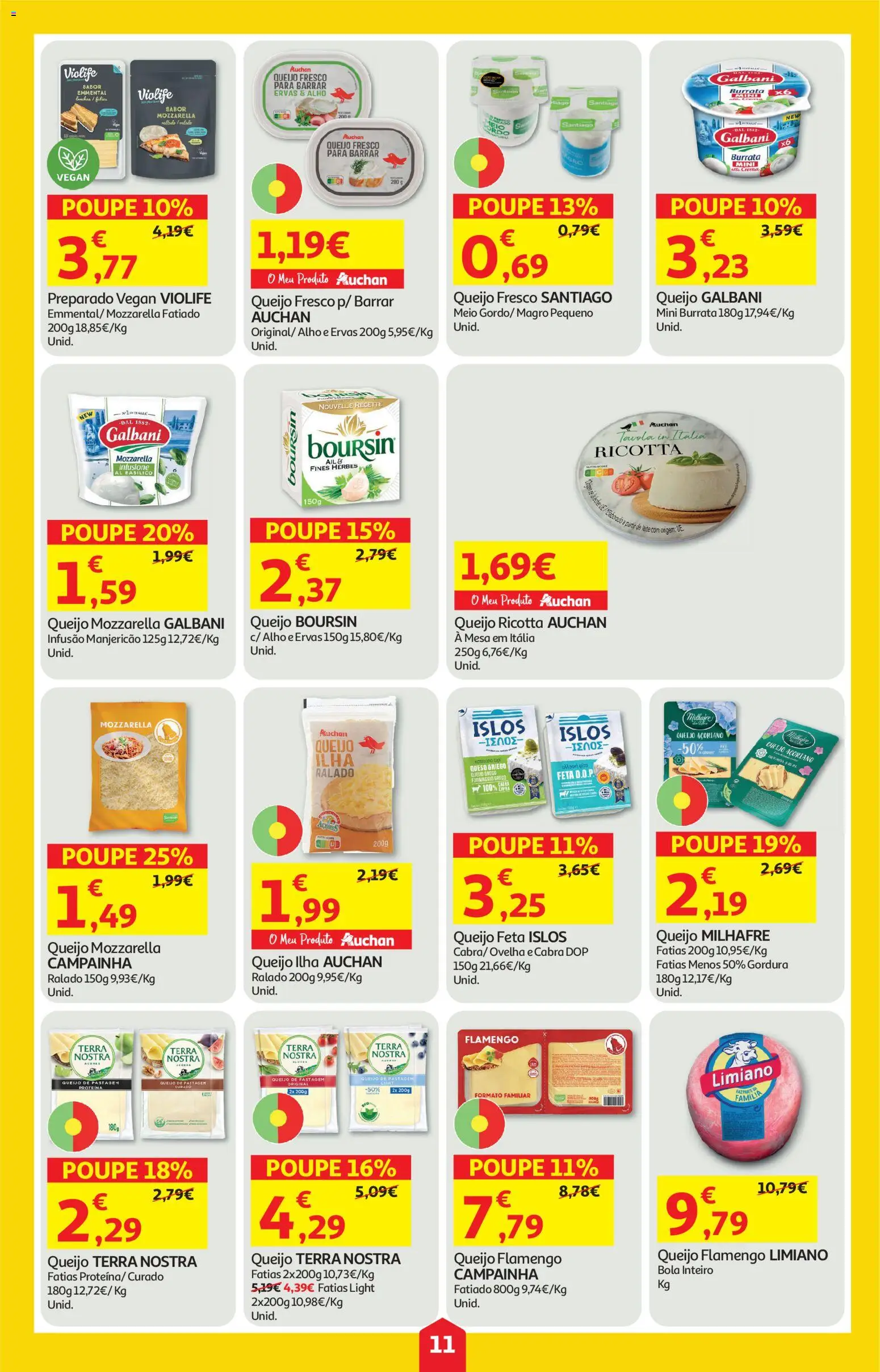 Auchan folheto │ válido de 04.06.2026 | Página: 11 | Produtos: Campainha, Mesa, Leite, Queijo