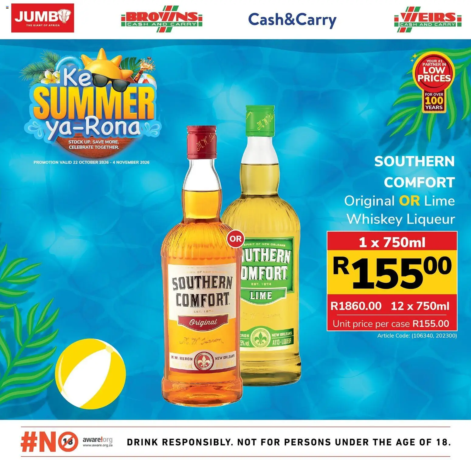 New Jumbo catalogue – valid from 22/10/2026 | Page: 3 | Products: Case, Whiskey, Stock, Lime