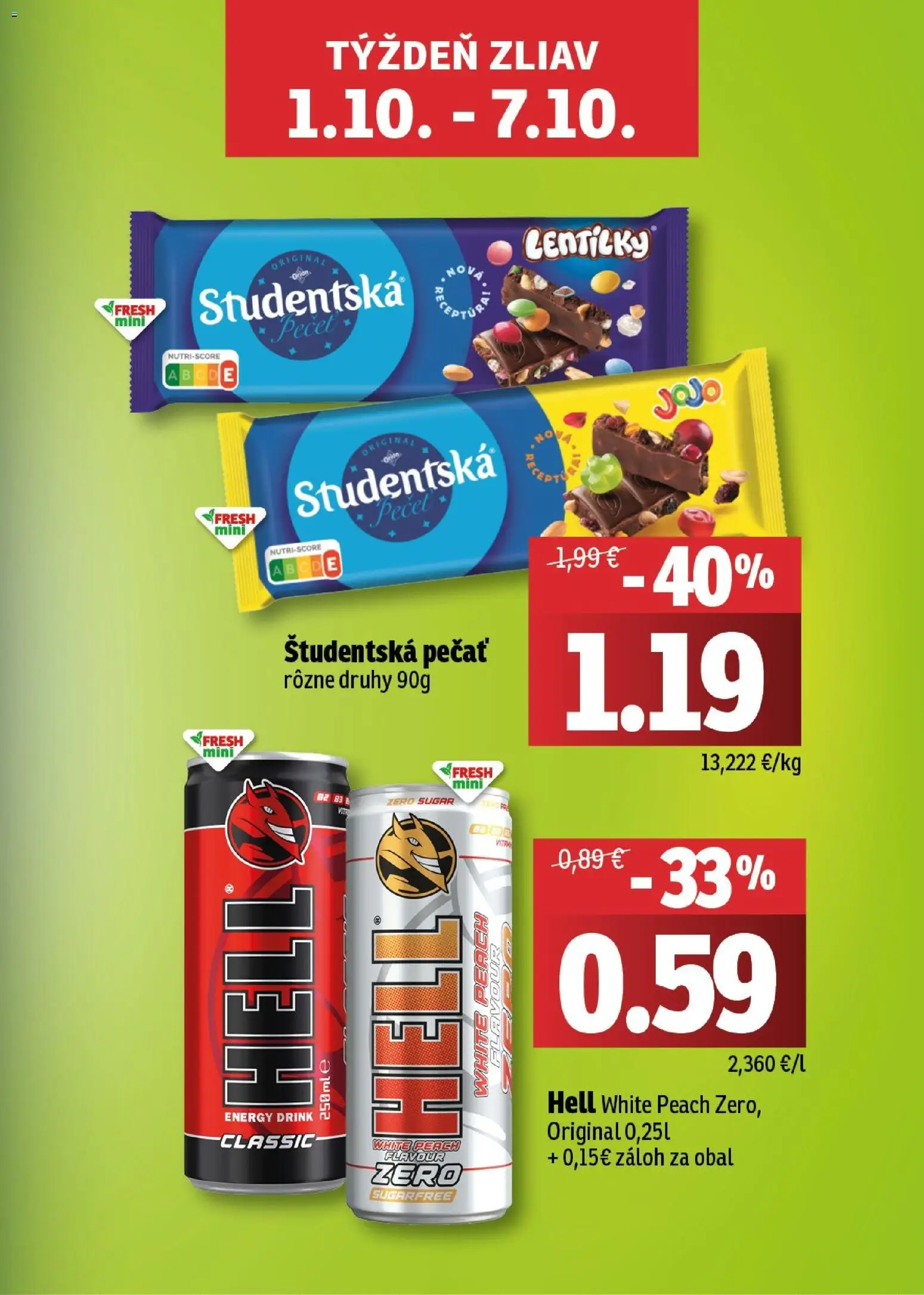Nové Fresh akcie – leták je platný od 24.09.2026 | Strana: 3 | Produkty: Študentská pečať