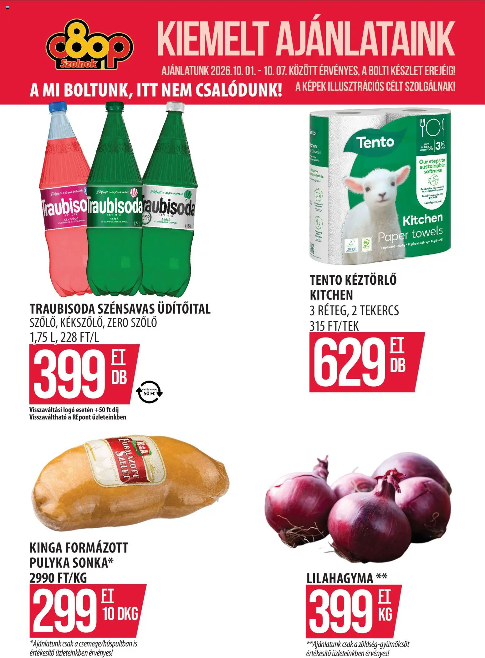 COOP Szolnok akciós ujság - amely érvényes a következő dátumtól: 2026.10.01. | Oldal: 1 | Termékek: Szőlő, Lilahagyma, Szelet, Gyümölcslé