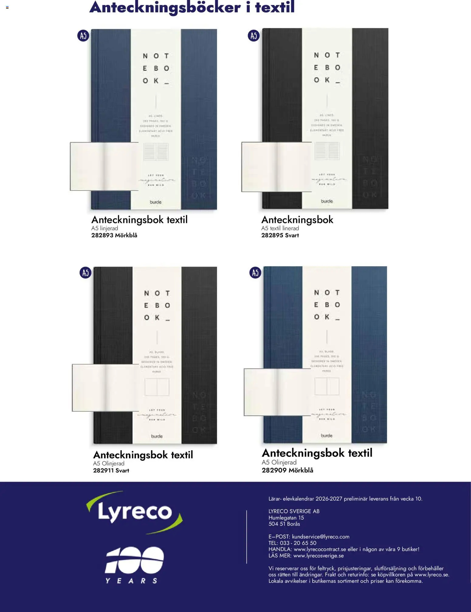 Lyreco reklamblad aktuell från 01.08.2026 | Sida: 20 | Produkter: Anteckningsbok