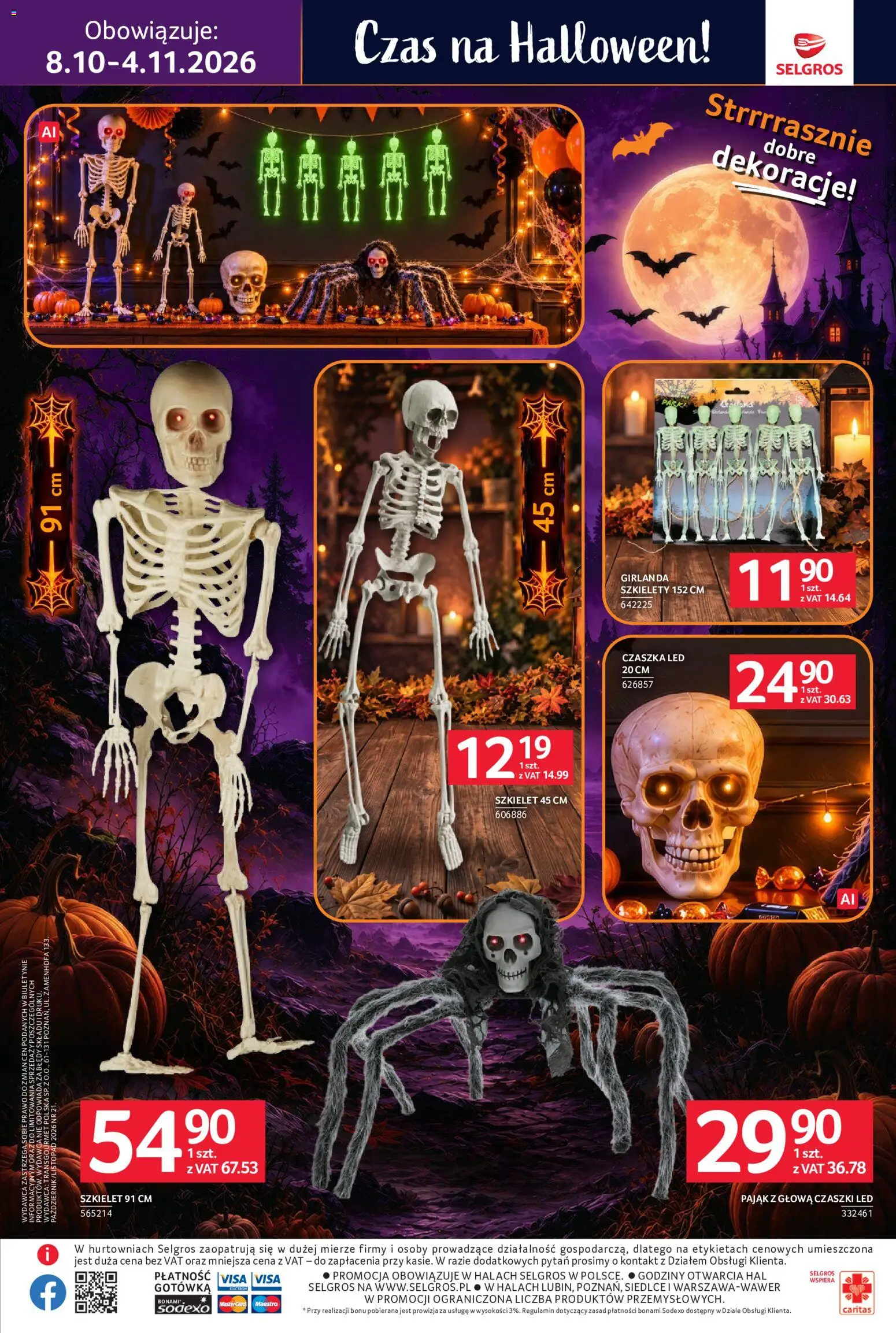 Selgros cash&carry gazetka - Halloween od 08.10.2026 | Strona: 2 | Produkty: Dekoracje, Girlanda