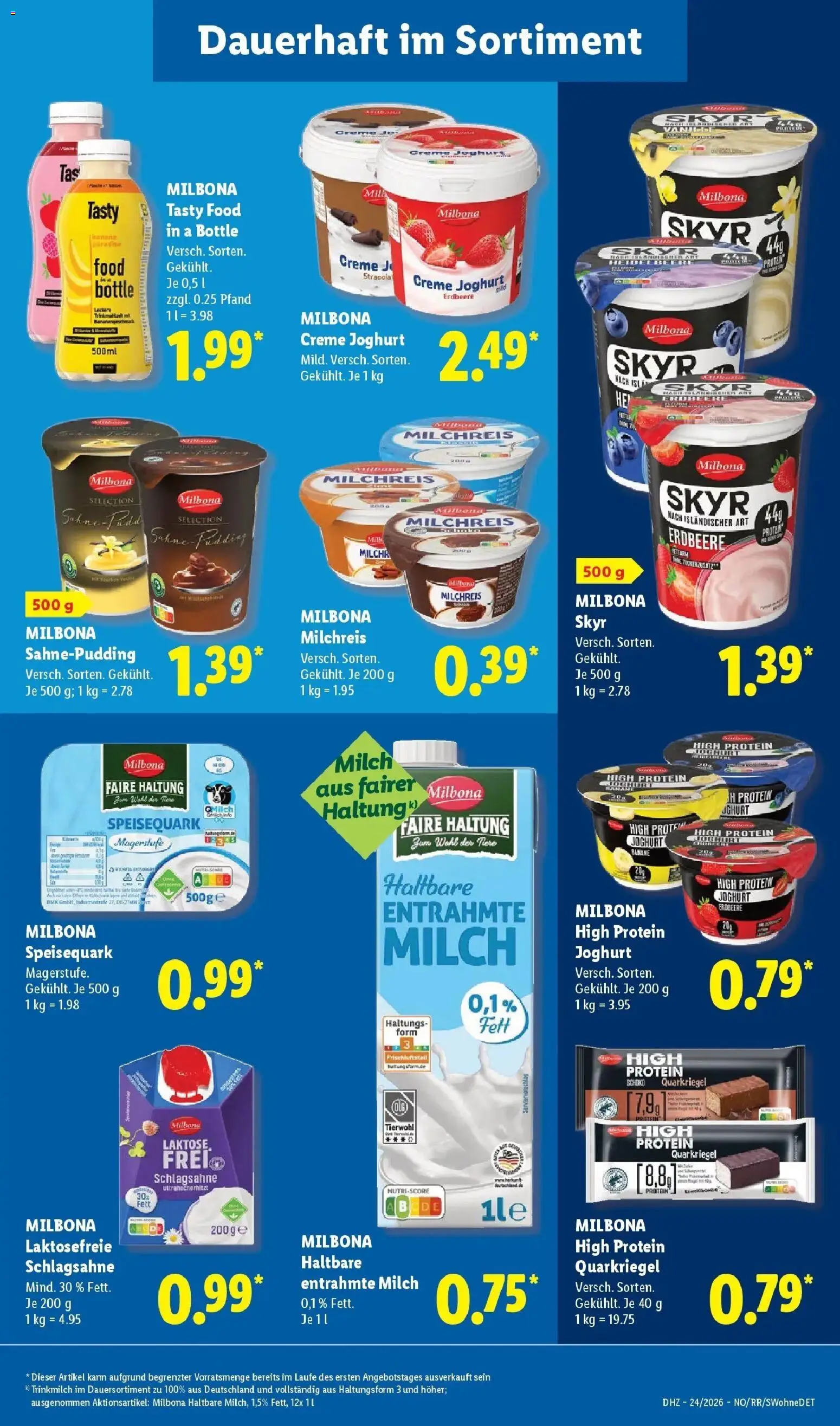 Lidl Prospekt Zülpich – gültig ab 08.06.2026 | Seite: 27 | Produkte: Schlagsahne, Milch, Joghurt, Speisequark