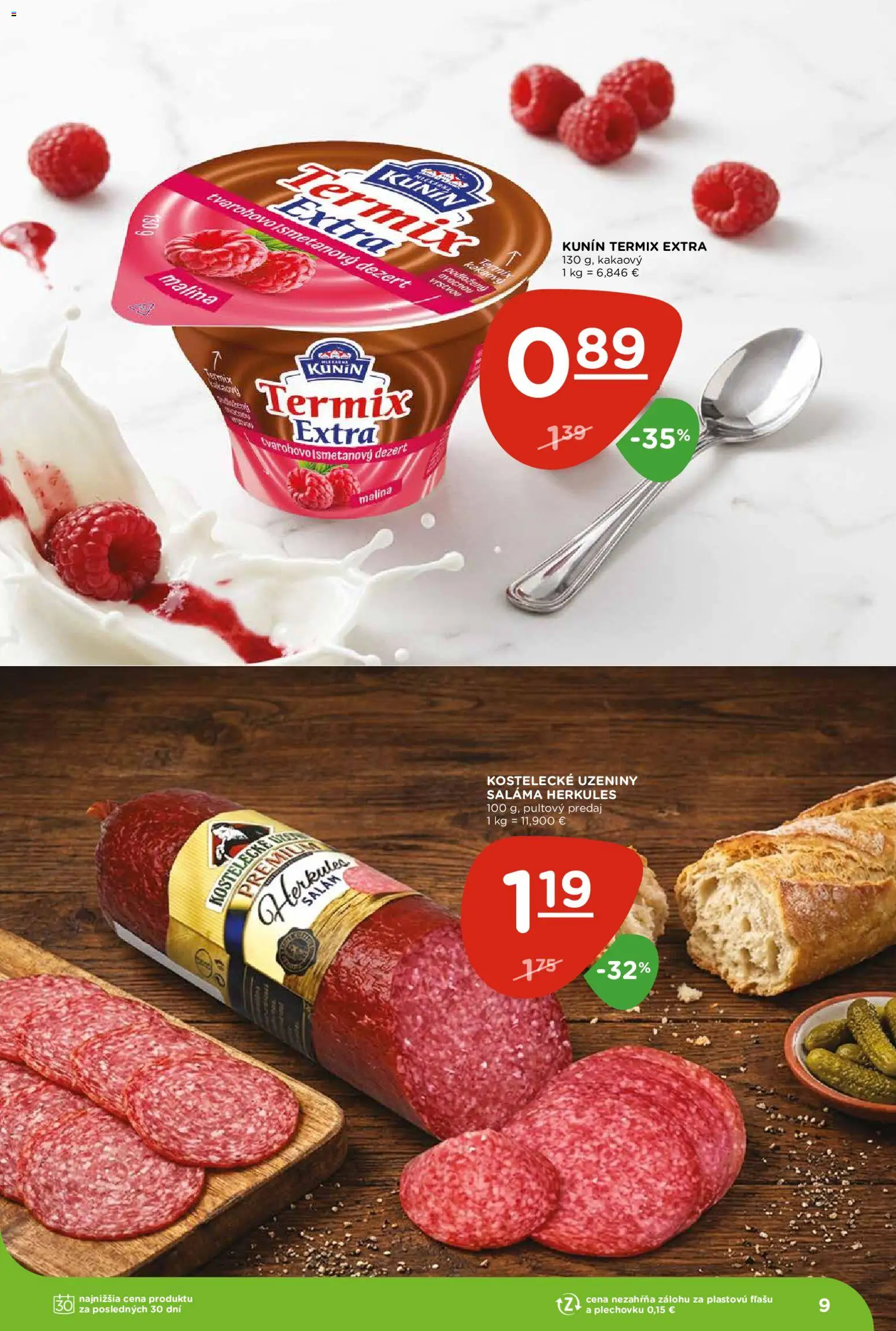 Nové Terno akcie – leták je platný od 06.08.2026 | Strana: 9 | Produkty: Saláma