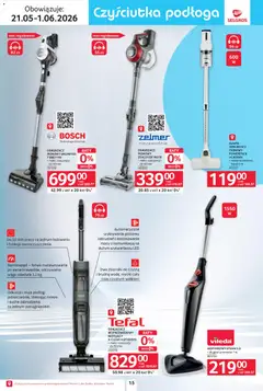 Pogląd oferty "Selgros cash&carry gazetka - Sprzątanie" - ważna od 21.05.2026 | Strona: 15 | Produkty: Waga, Odkurzacz, Mop parowy, Tefal