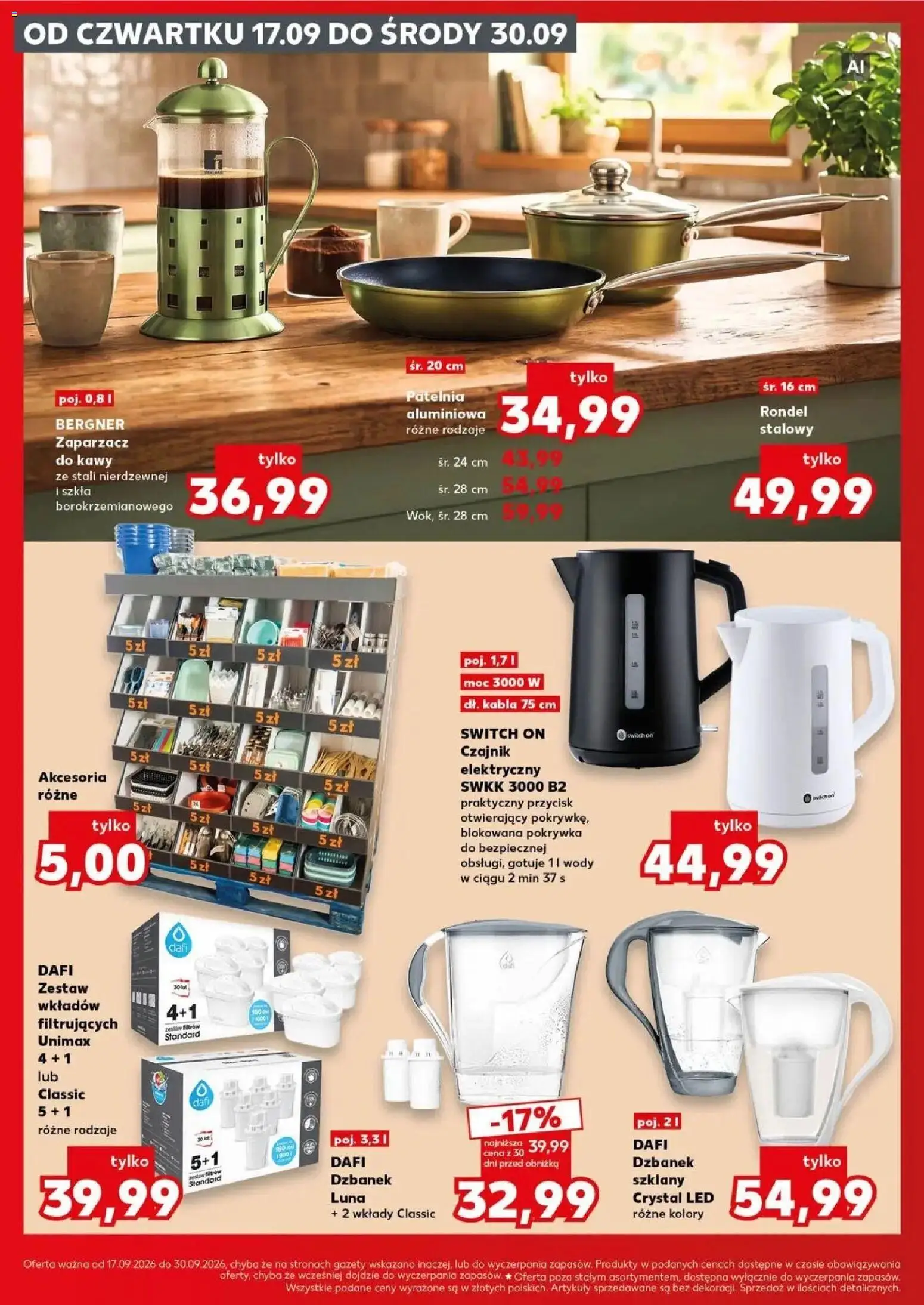 Kaufland gazetka - Złap Okazje od 17.09.2026 - od jutra PDF | Strona: 16 | Produkty: Dzbanek, Czajnik, Gazety, Patelnia