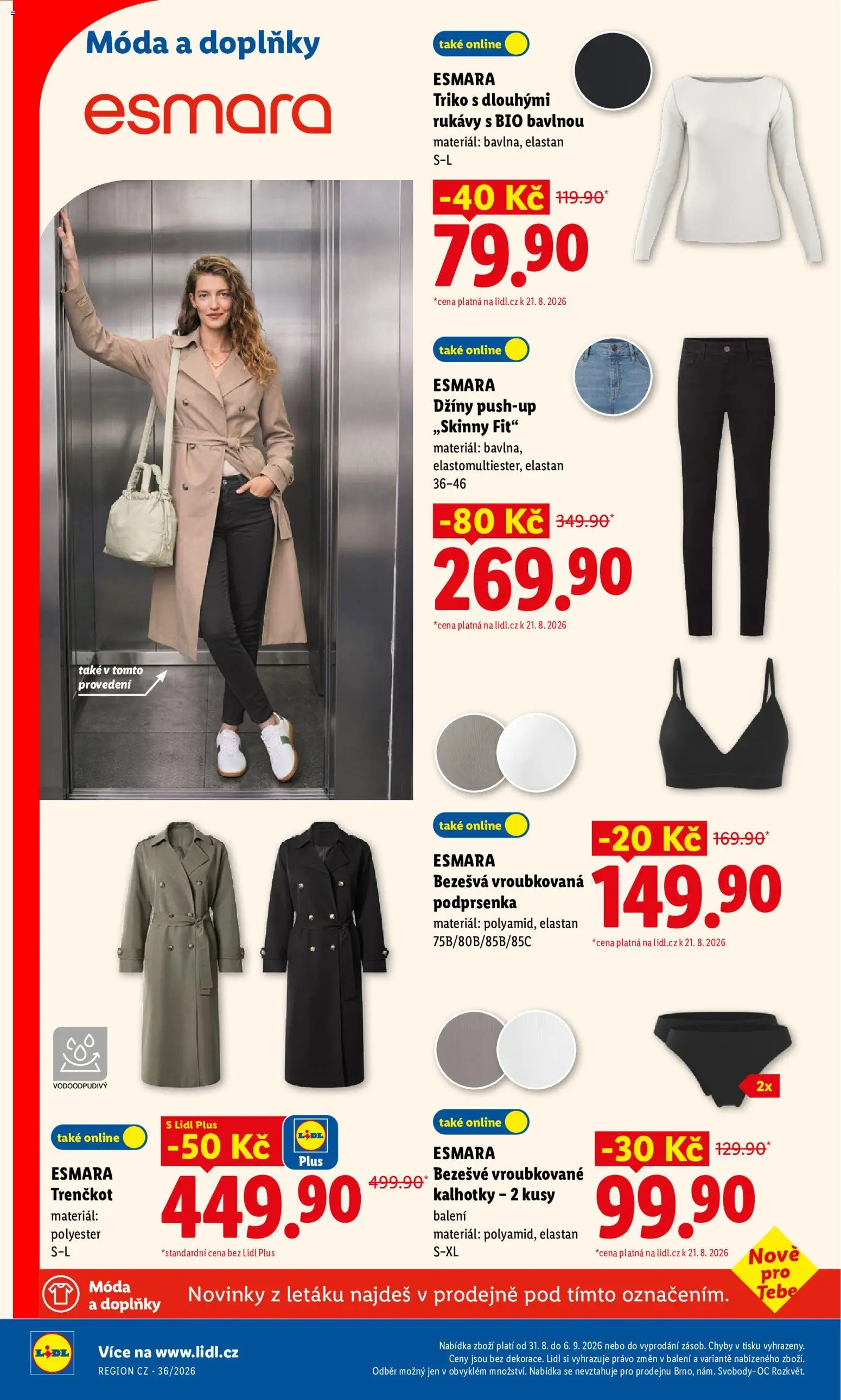 Lidl leták - Spotřební zboží od 31.08.2026 | Strana: 10 | Produkty: Kalhotky, Podprsenka, Džíny