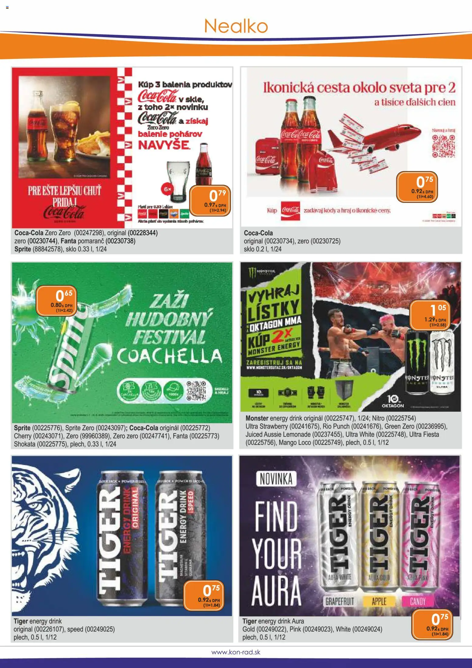 Nové KON - RAD akcie – leták je platný od 01.08.2026 | Strana: 31 | Produkty: Sprite, Fanta, Mango, Cola