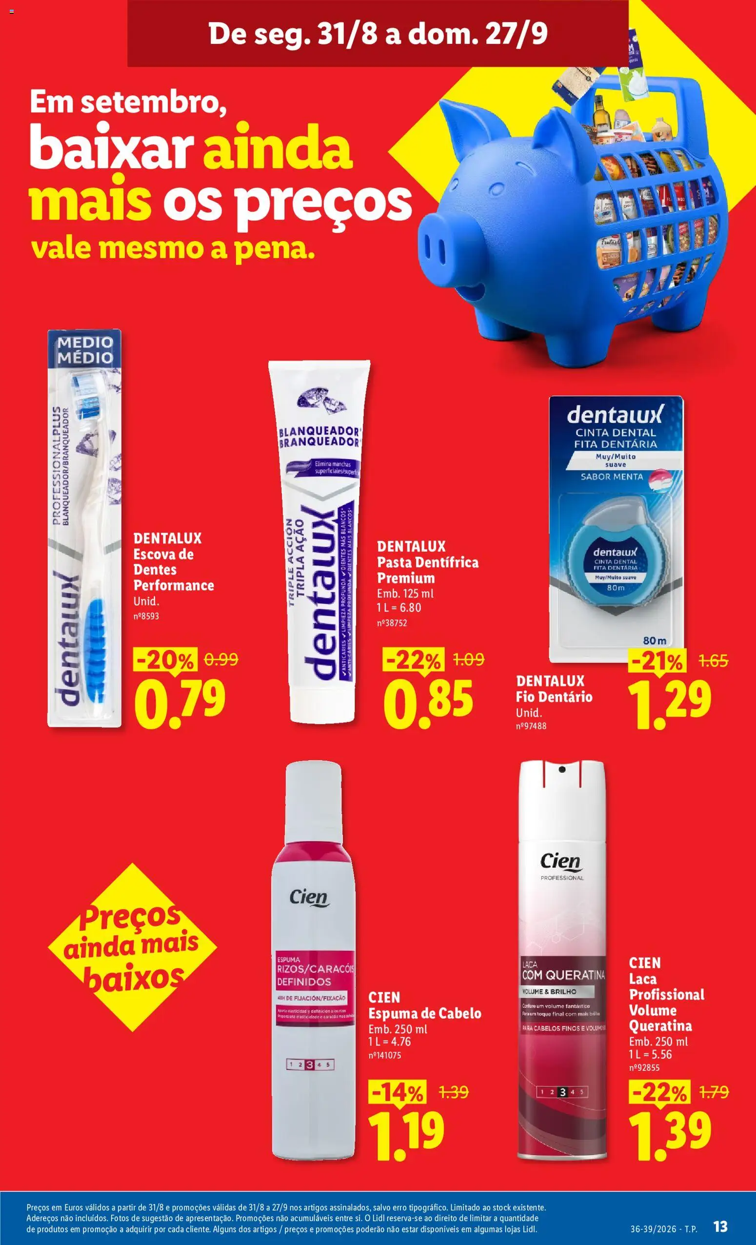 Lidl Folheto Especial │ válido de 01/09/2026 | Página: 13 | Produtos: Pasta de dentes, Escova de dentes