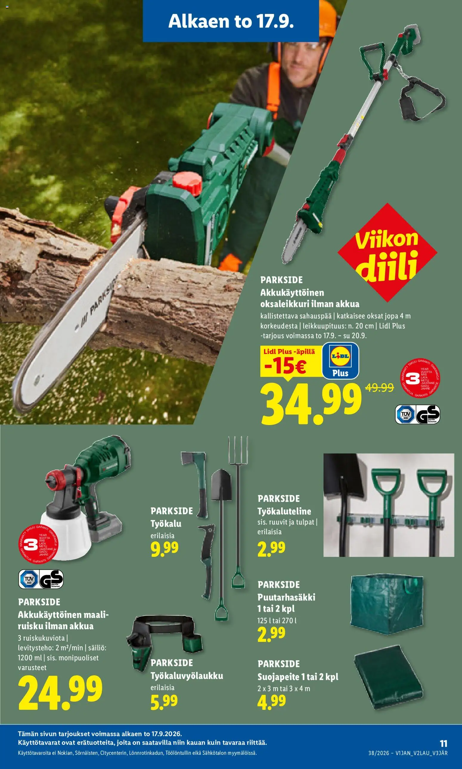 Lidl tarjoukset - Helsinki – voimassa 17/09/2026 alkaen | Sivu: 13 | Tuotteet: Maali, Ruisku, Ruuvit