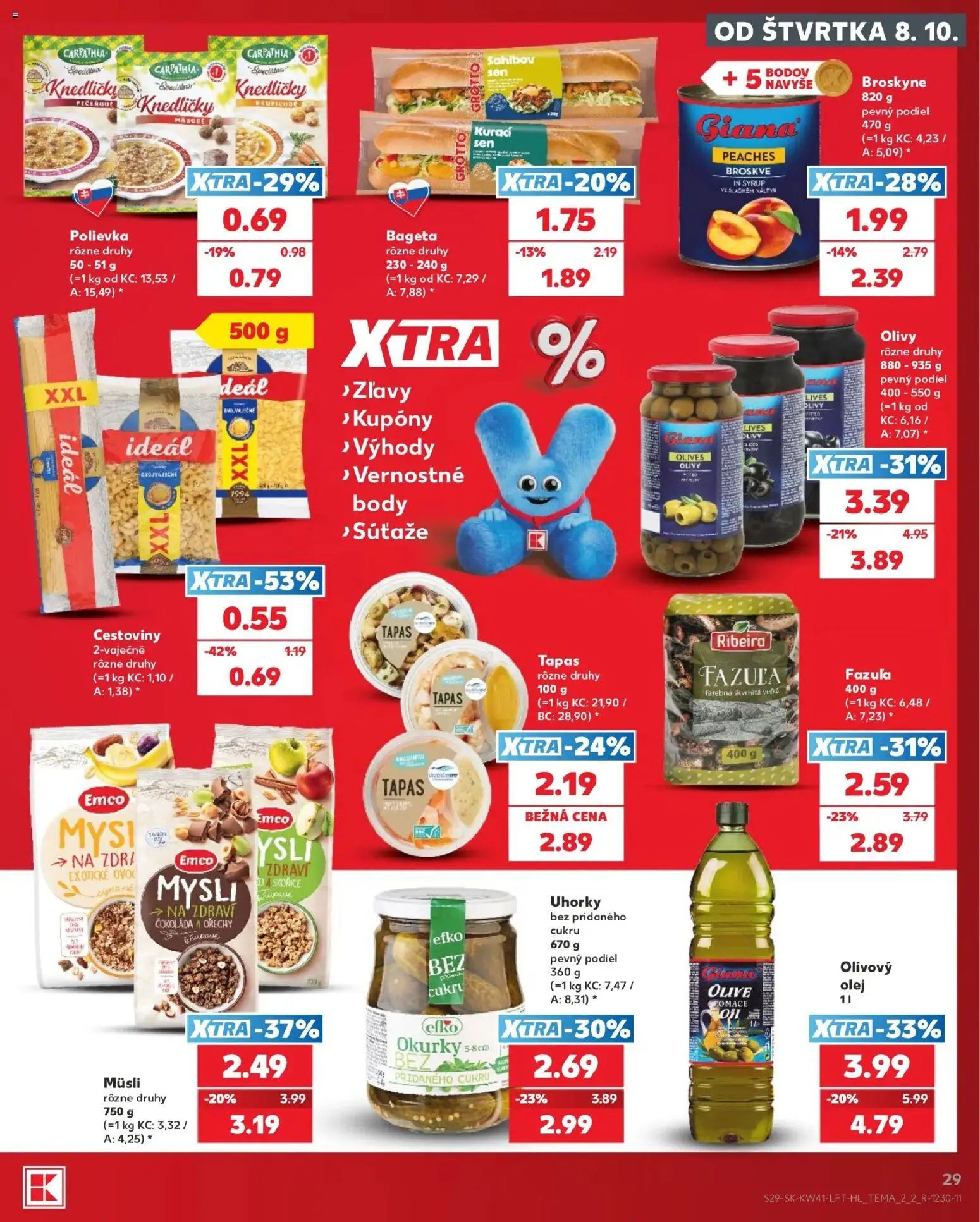 Nové Kaufland akcie – leták je platný od 08.10.2026 | Strana: 29 | Produkty: Fazuľa, Čokoláda, Orechy, Broskyne