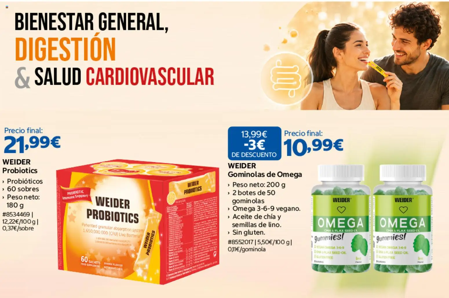 Costco Selección Weider │ válido desde el 28/09/2026 | Página: 6 | Productos: Omega, Aceite, Probióticos, Peso