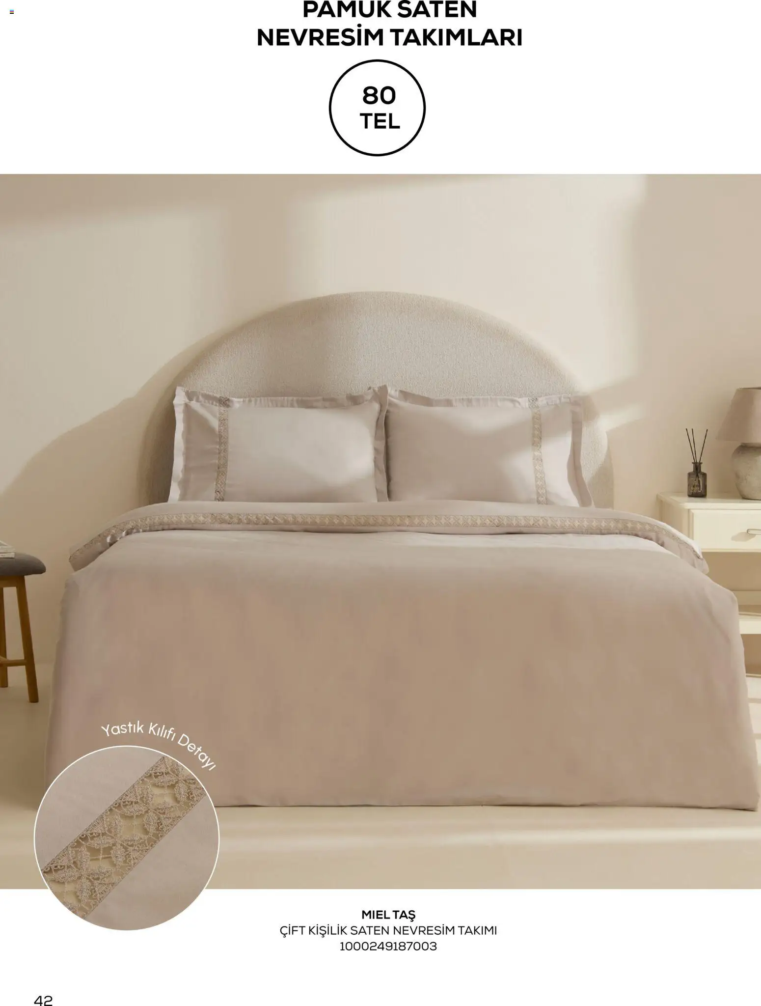 Karaca Home - Katalog Sezonsuz Karaca Home Şıklığı - İlkbahar / Yaz 2026 - 01 Mart 2026 tarihinden itibaren geçerlidir | Sayfa: 42 | Ürünler: Yastık, Nevresim, Yastık kılıfı, Nevresim takımları