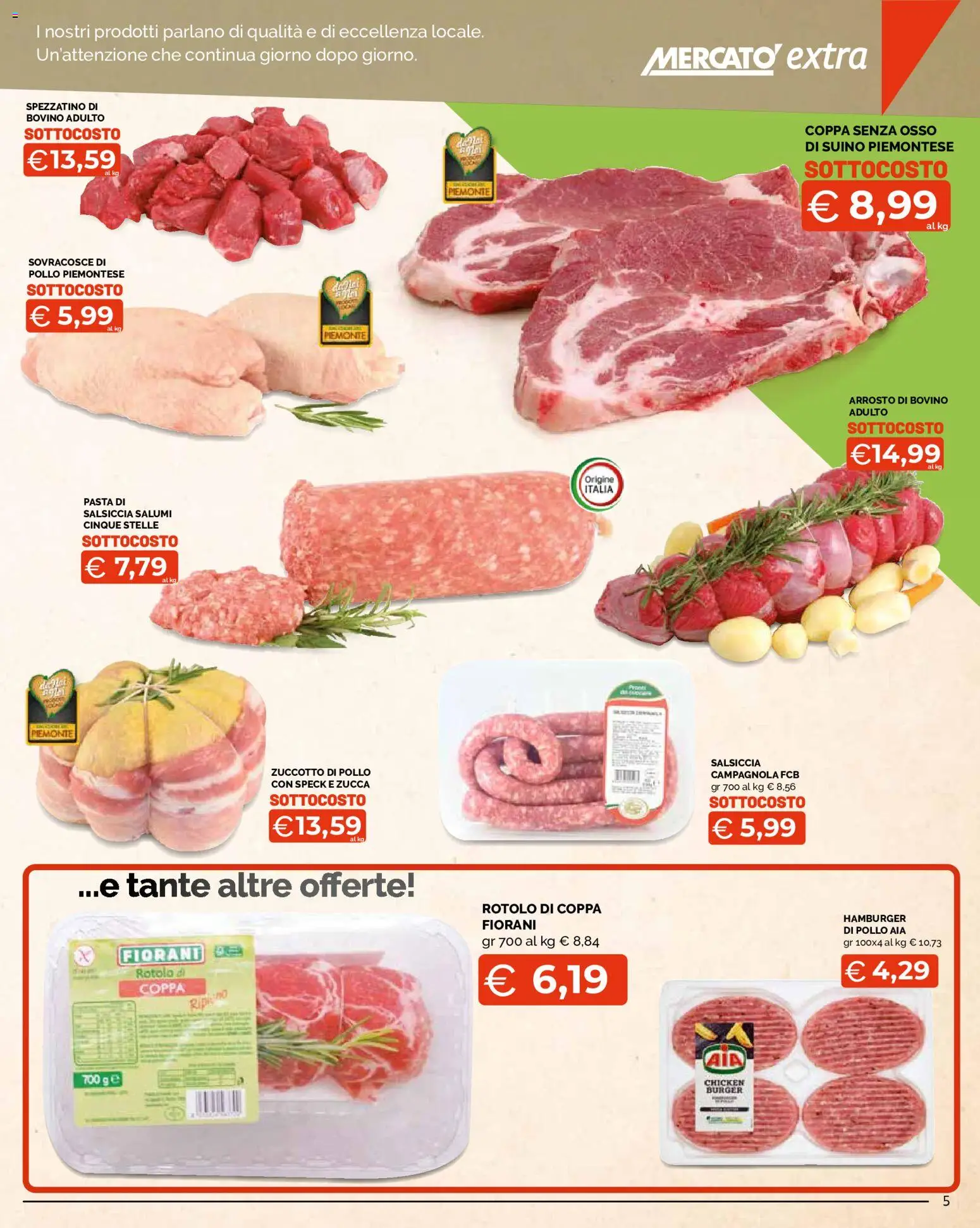 Volantino Mercatò del 22/10/2026 | Pagina: 5 | Prodotti: Speck, Suino, Zucca, Hamburger