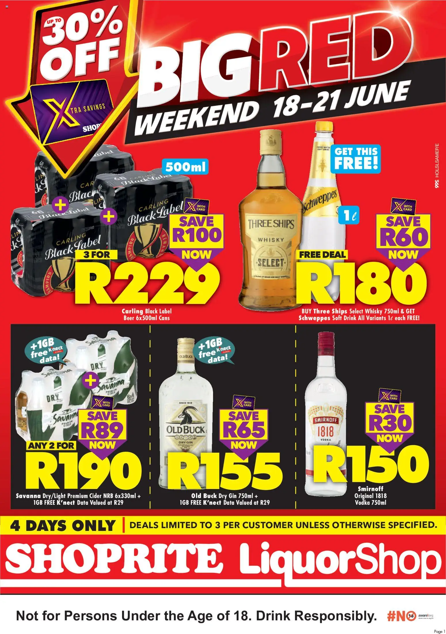 New Shoprite catalogue – valid from 18.06.2026 | Page: 1 | Products: Data, Cider, Beer, Vodka