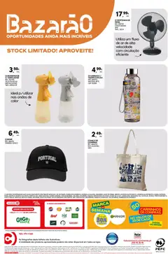 Pré-visualização Continente Semanal Continente Bom Dia válido de 28/07/2026 | Página: 28 | Produtos: Boné, Ventilador, Algodão, Mesa