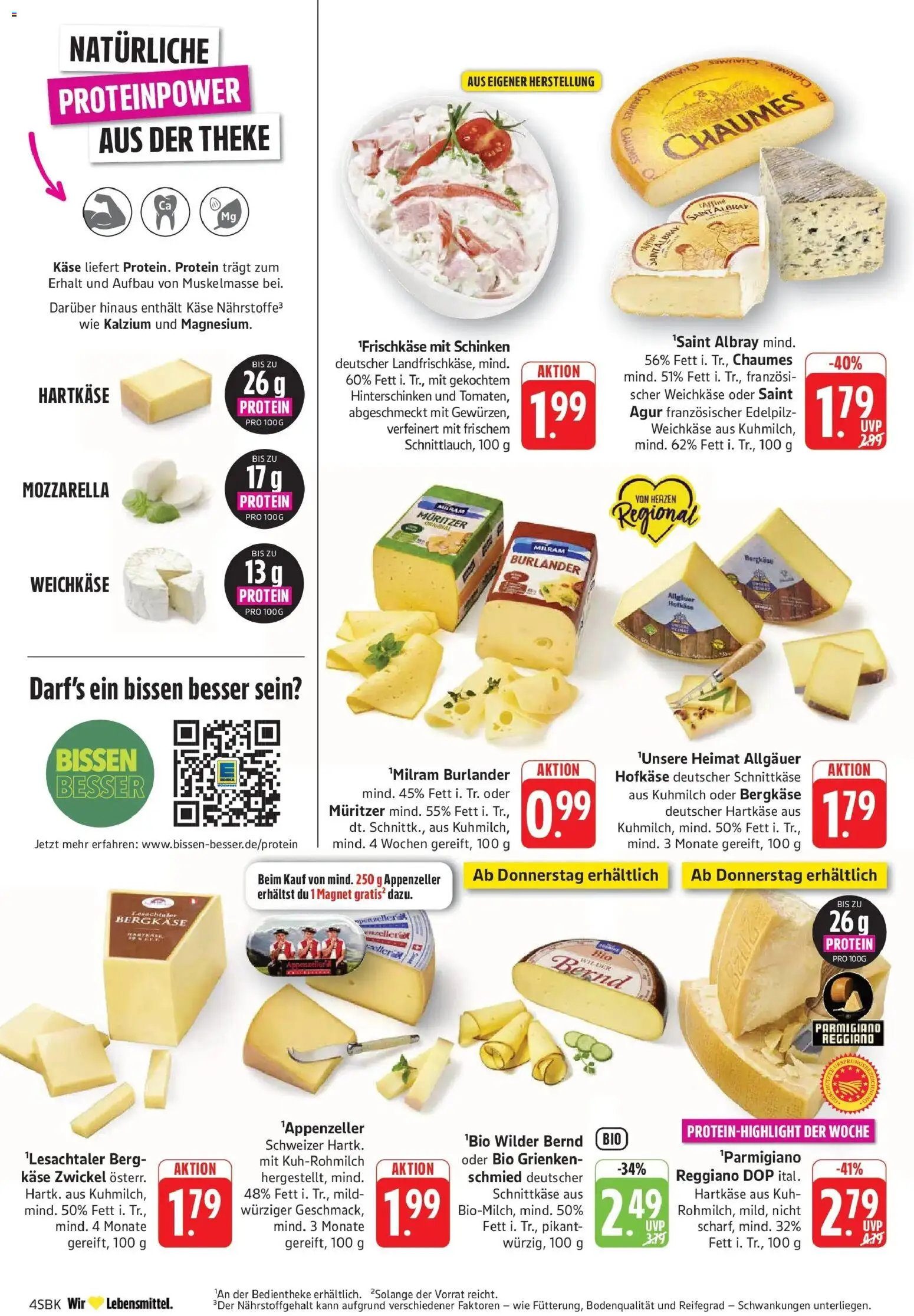 Edeka Prospekt Bad Bergzabern (ab 12.10.2026) » Angebote Online | Seite: 4 | Produkte: Käse, Theke, Milram, Schinken