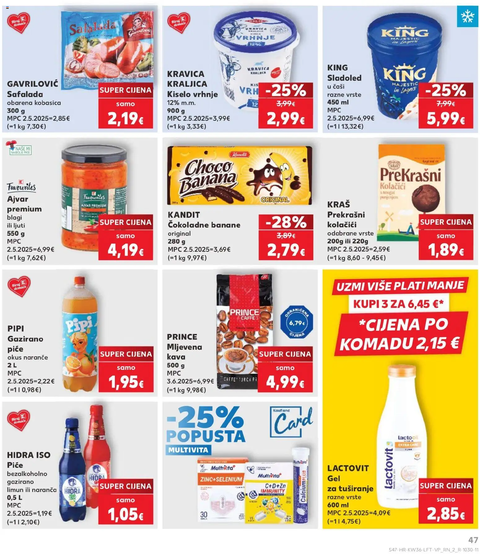 Kaufland katalog | vrijedi od 02.09.2026 | Stranica: 47 | Proizvodi: Kava, Naranče, Ajvar, Kobasica