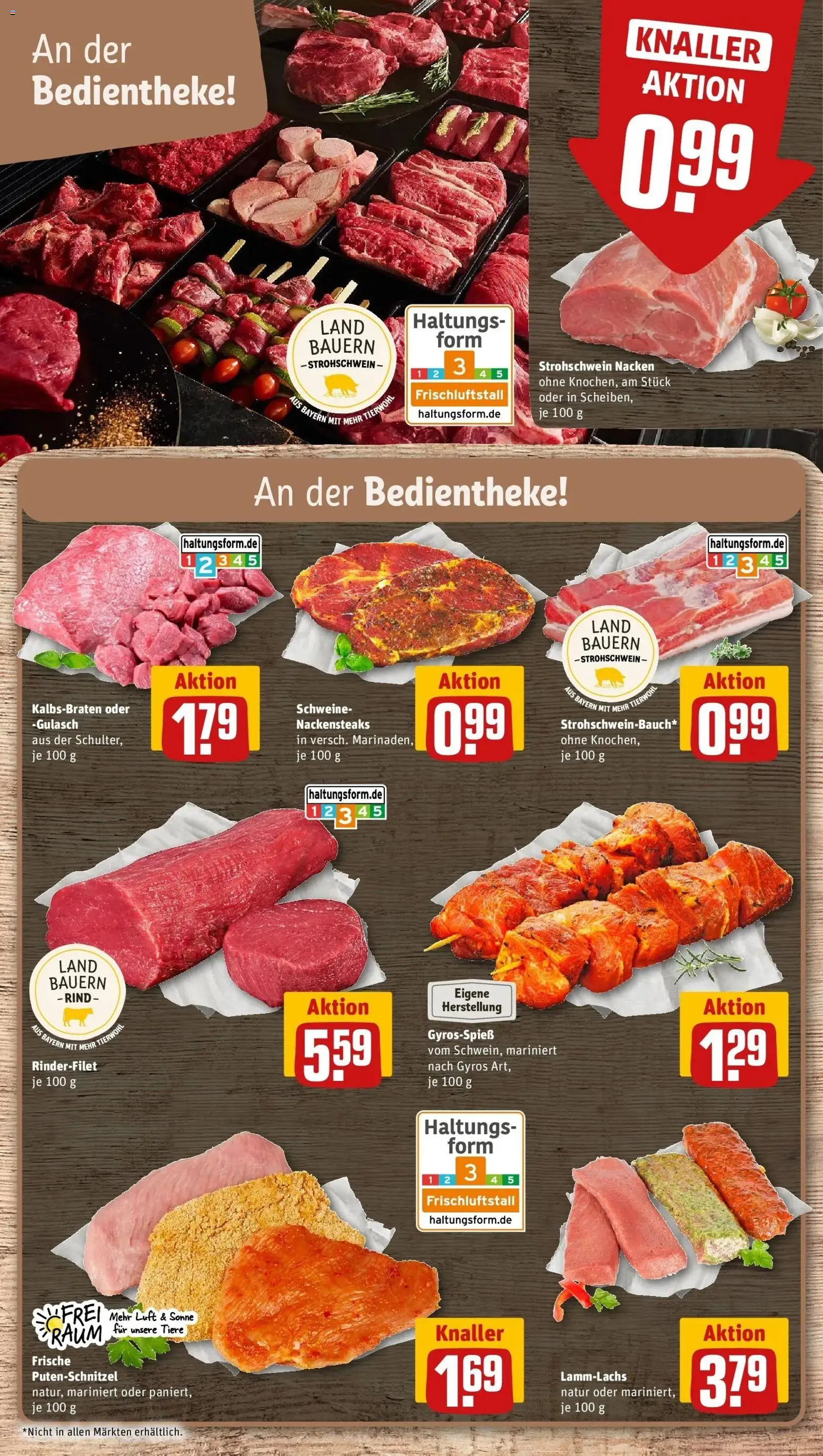 Rewe Prospekt Nürnberg / Maxfeld – gültig ab 05.07.2026 | Seite: 8 | Produkte: Nackensteaks, Rinderfilet, Gyros, Putenschnitzel