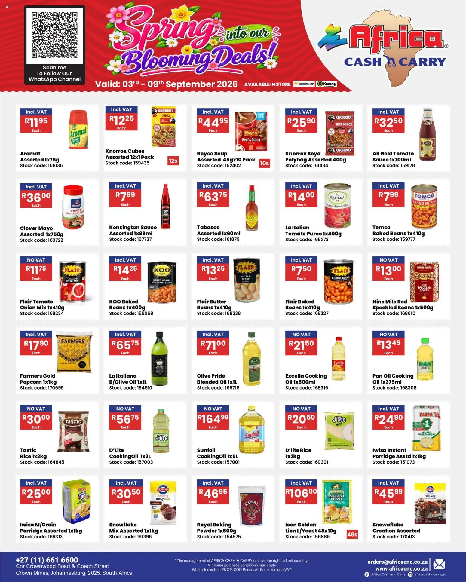 New Africa Cash & Carry catalogue – valid from 03/09/2026 | Page: 27 | Products: Beans, Powder, Stock, Sauce