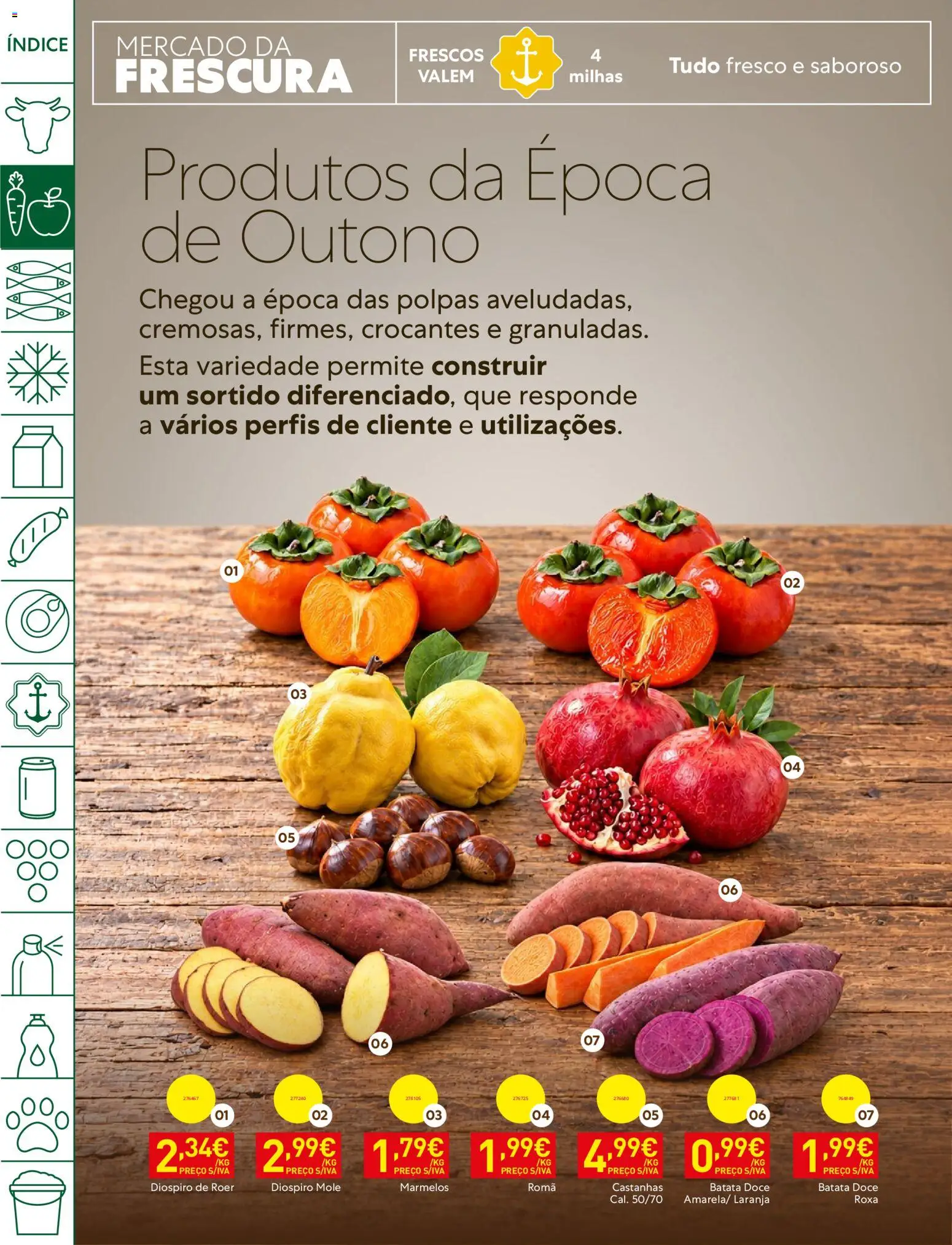 Recheio folheto │ válido de 20/10/2026 | Página: 4 | Produtos: Batata, Romã, Dióspiro, Castanhas