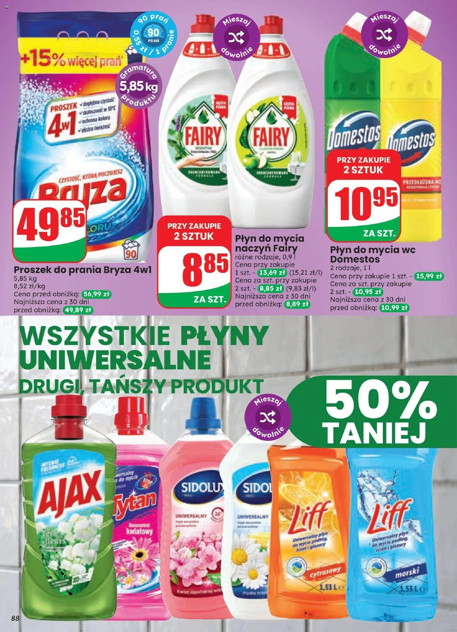 Dino gazetka od 21.10.2026 | Strona: 88 | Produkty: Proszek, Domestos, Fairy, Proszek do prania
