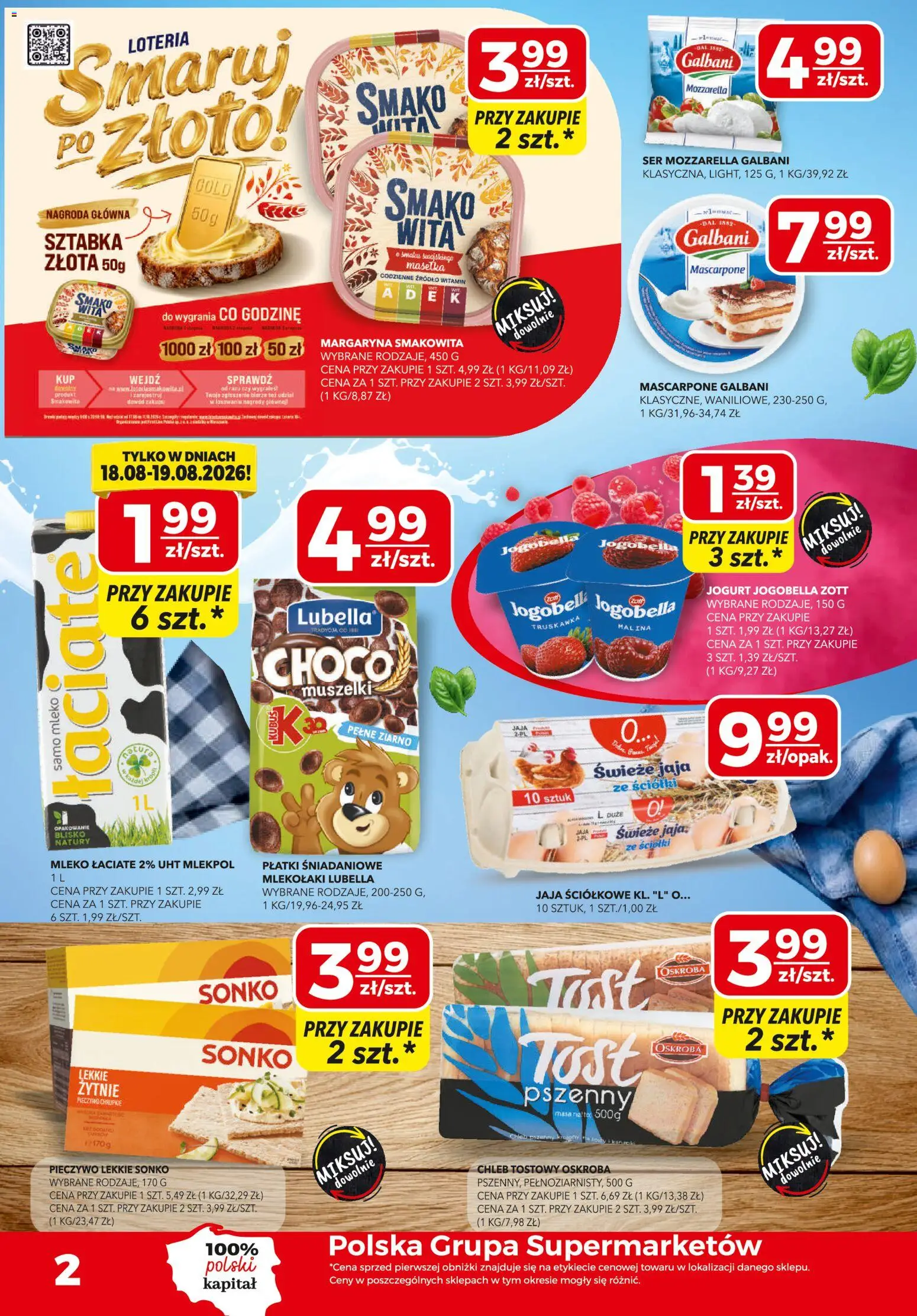 Top Market gazetka od 13.08.2026 | Strona: 2 | Produkty: Malina, Ser, Jogurt, Płatki