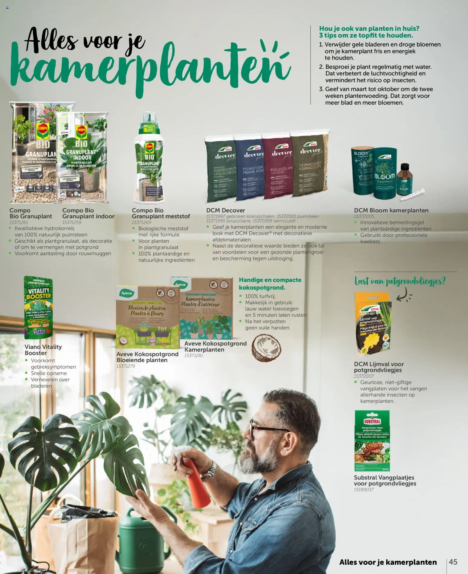 {H1} | Pagina: 45 | Producten: Bloemen, Kamerplanten
