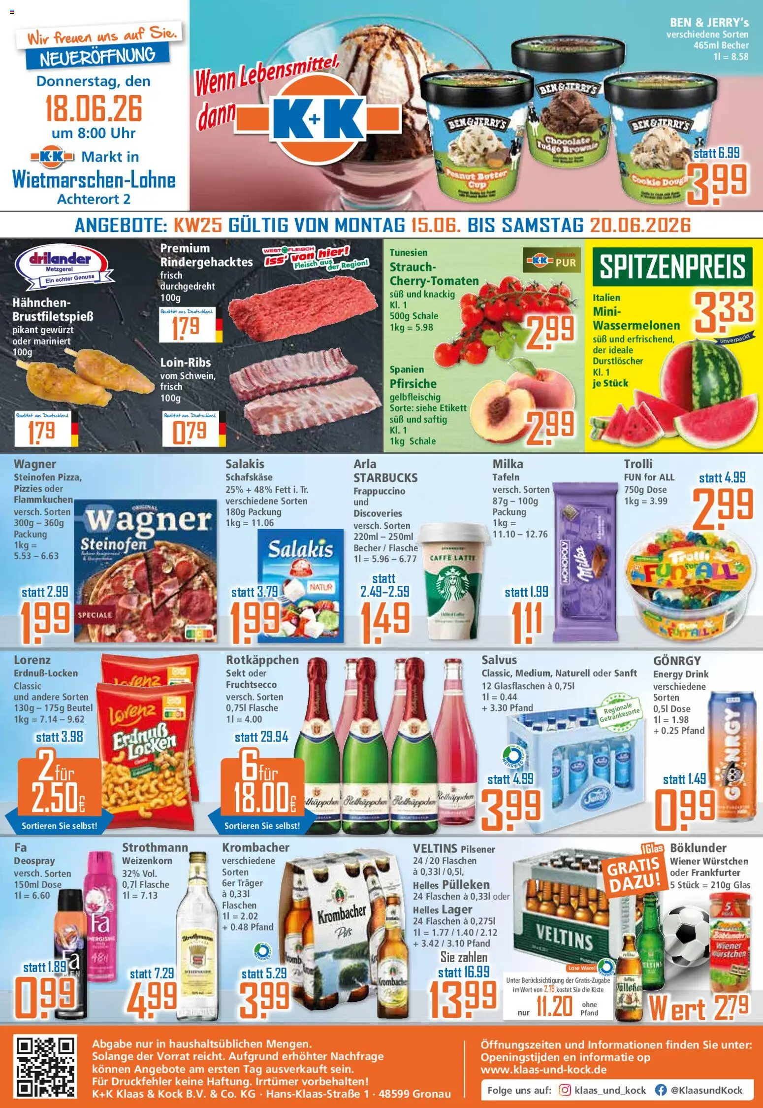 Klaas & Kock Prospekt – gültig ab 15.06.2026 | Seite: 1 | Produkte: Energy, Butter, Krombacher, Rotkäppchen