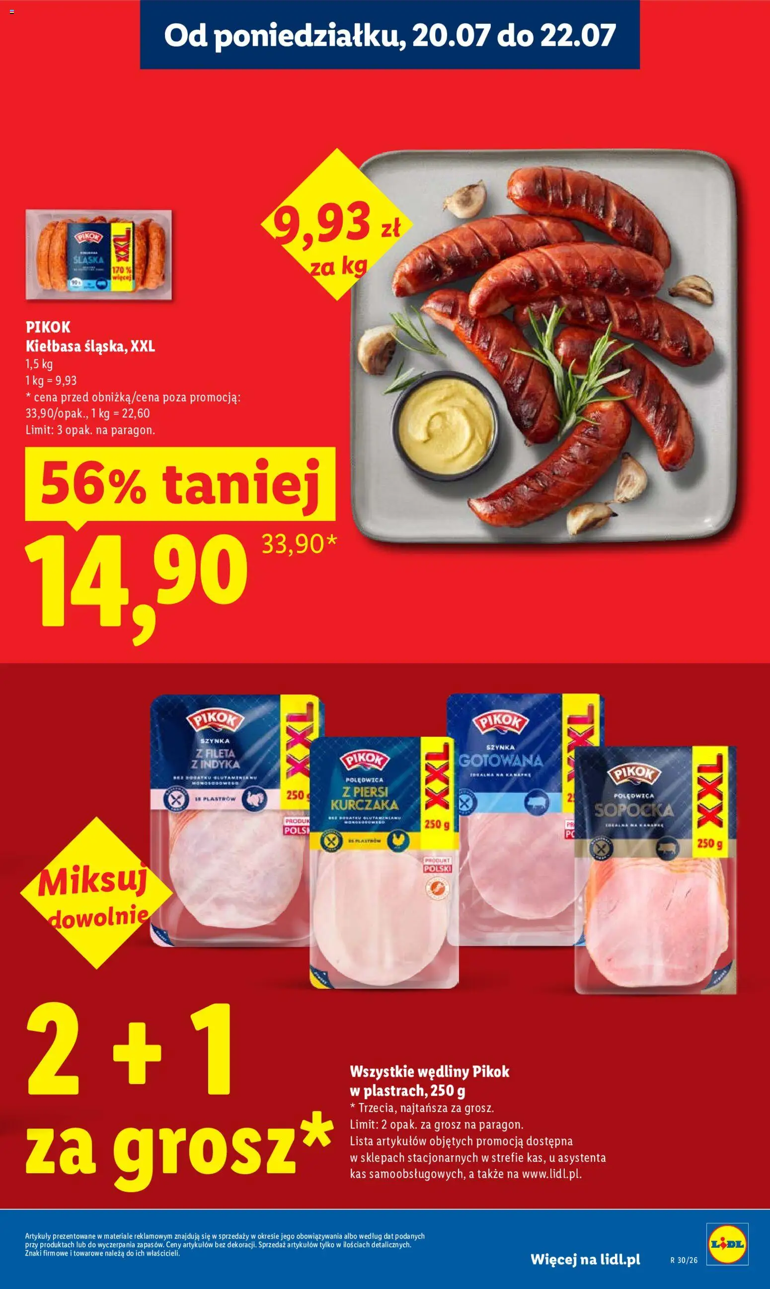 Lidl gazetka od 20.07.2026 | Strona: 7 | Produkty: Piersi, Szynka, Szynka gotowana, Szynka z indyka