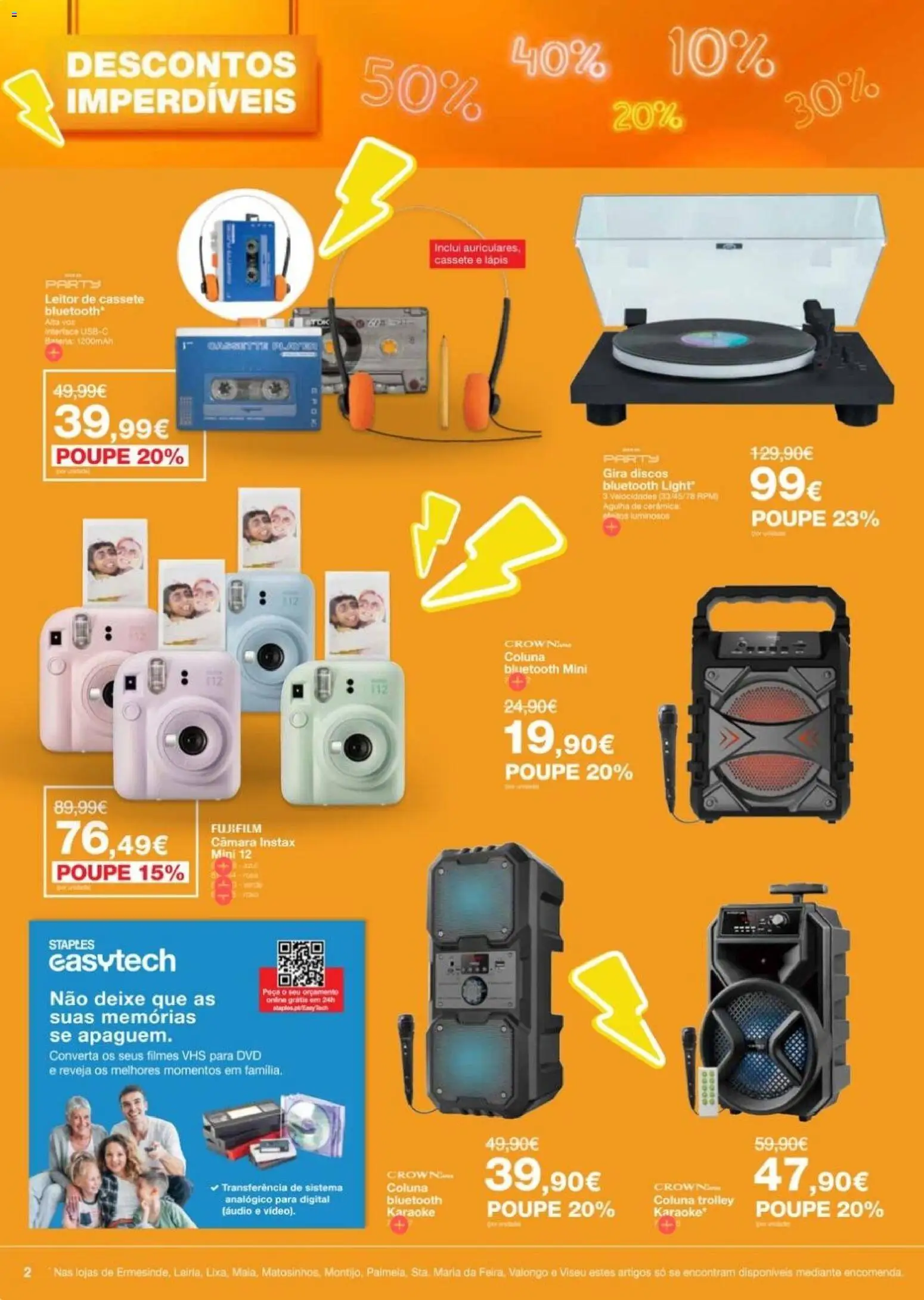 Staples Descontos imperdiveis de julho │ válido de 09/07/2026 | Página: 2 | Produtos: Audio, Bateria