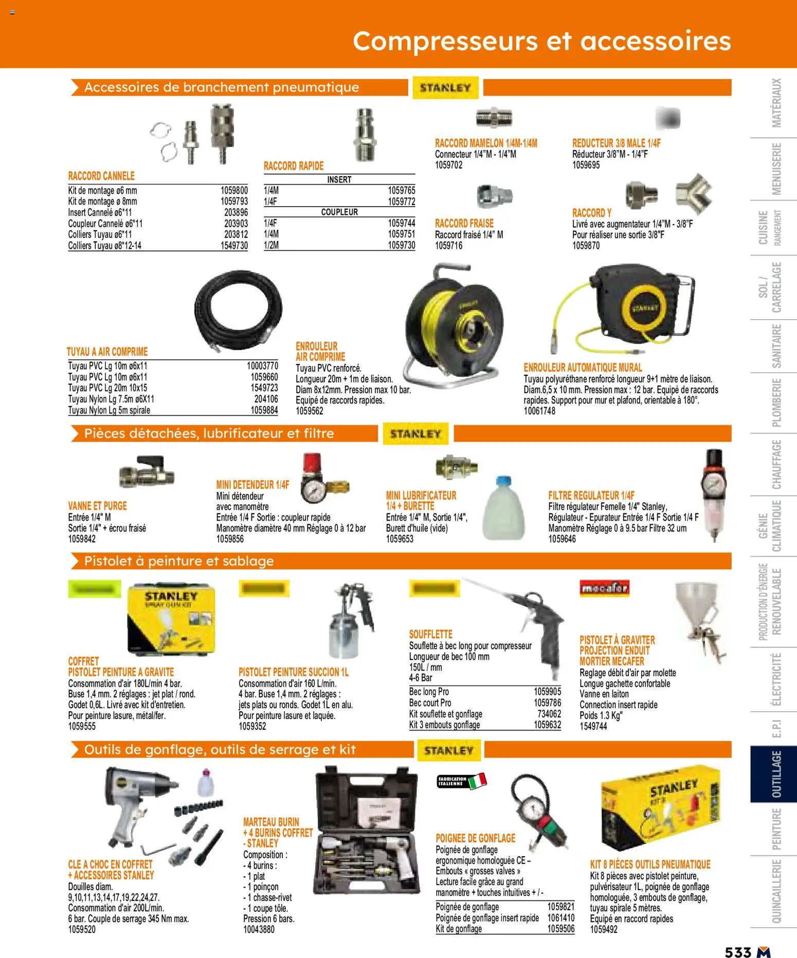 {H1} | Page: 533 | Produits: Connecteur, Compresseur, Mortier, Compresseurs