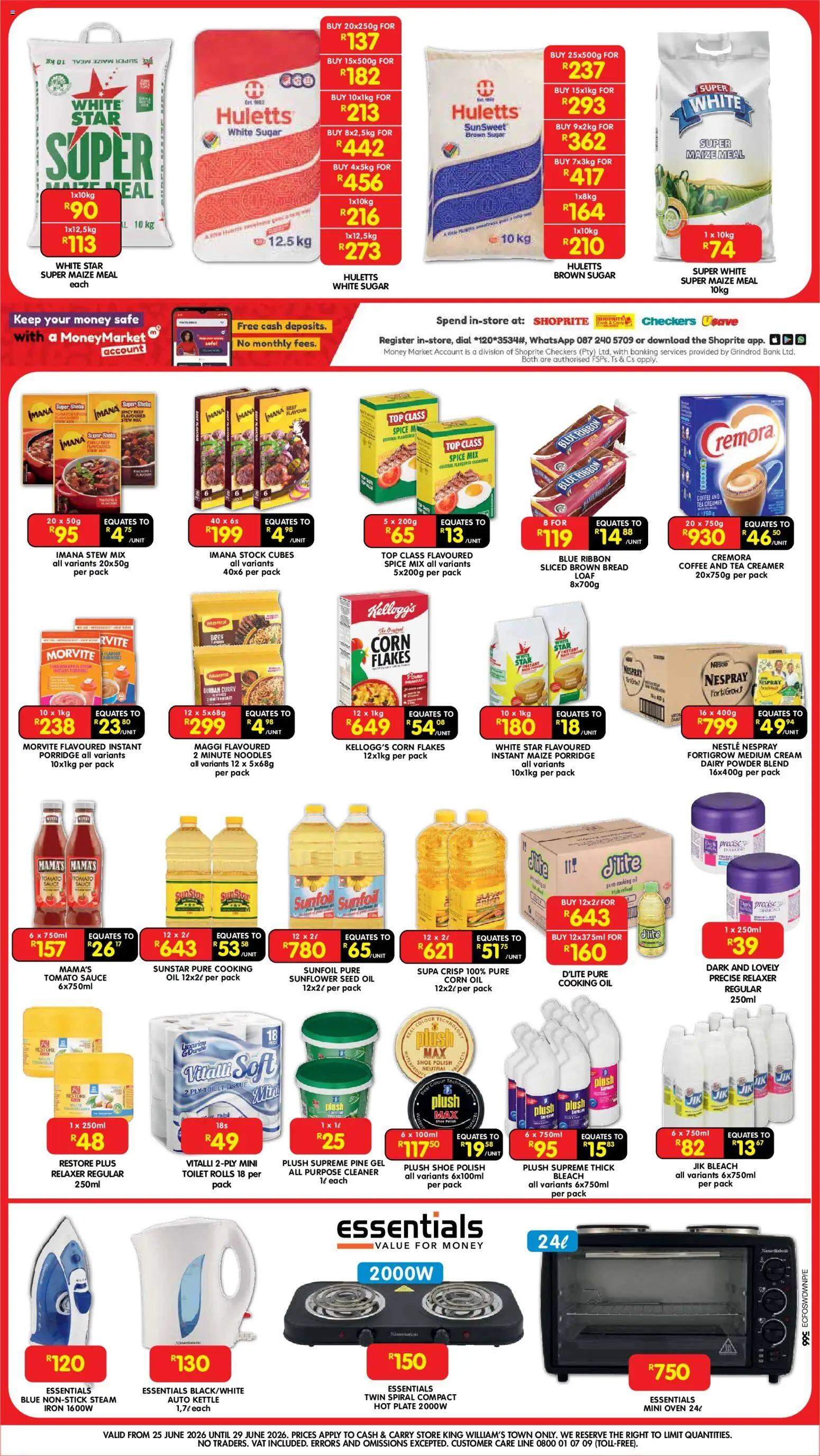 New Shoprite catalogue – valid from 25/06/2026 | Page: 2 | Products: Iron, Tea, Sauce, Relaxer