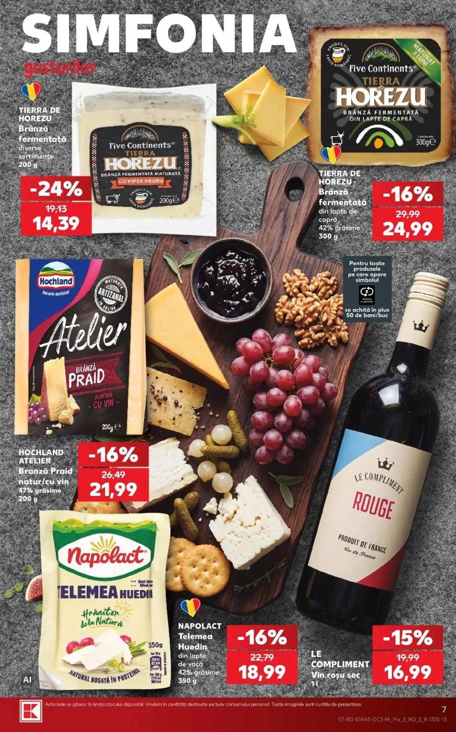 Kaufland Carei 21.10.2026 - Revista si Oferta | Pagină: 7 | Produse: Lapte, Hochland, Vin, Piper