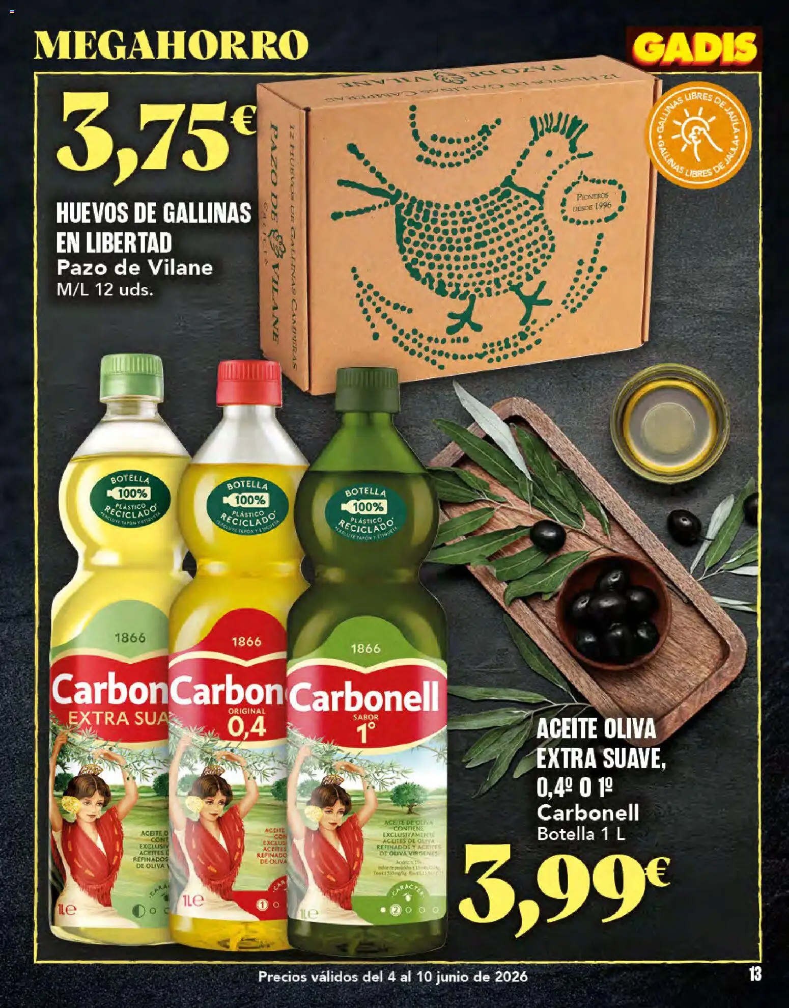Gadis folleto │ válido desde el 04.06.2026 | Página: 13 | Productos: Huevos, Aceite, Aceite de oliva