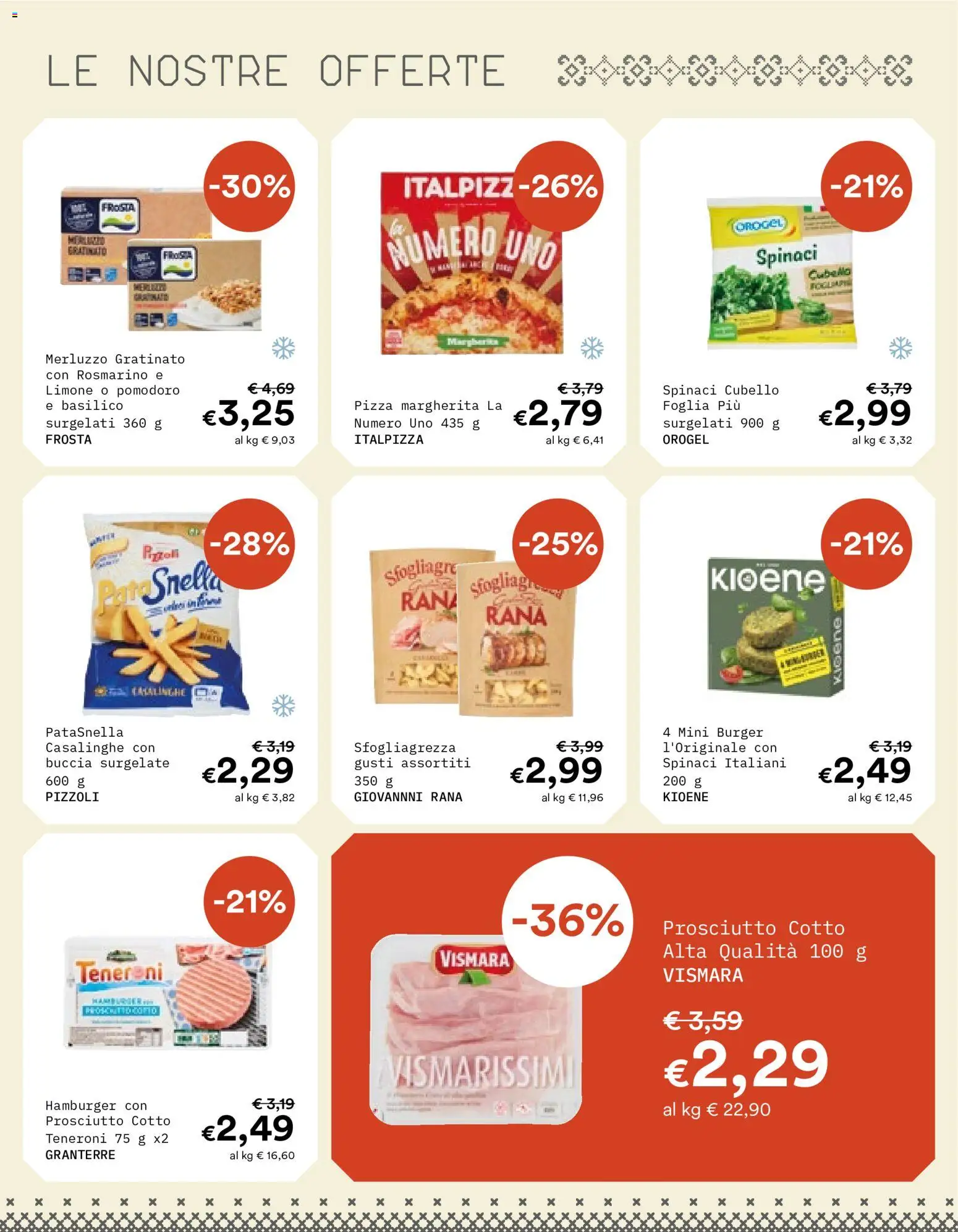 Volantino Borello Supermercati del 08/10/2026 | Pagina: 6 | Prodotti: Rosmarino, Prosciutto Cotto, Prosciutto, Hamburger
