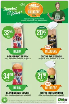 Forhåndsvisning av BURGERBRØD SESAM, 540 g, 6-pk. Reale, Bakehuset gyldig fra 27.04.2026 | Side: 23 | Produkter: Kiwi, Pølsebrød, Налокітники