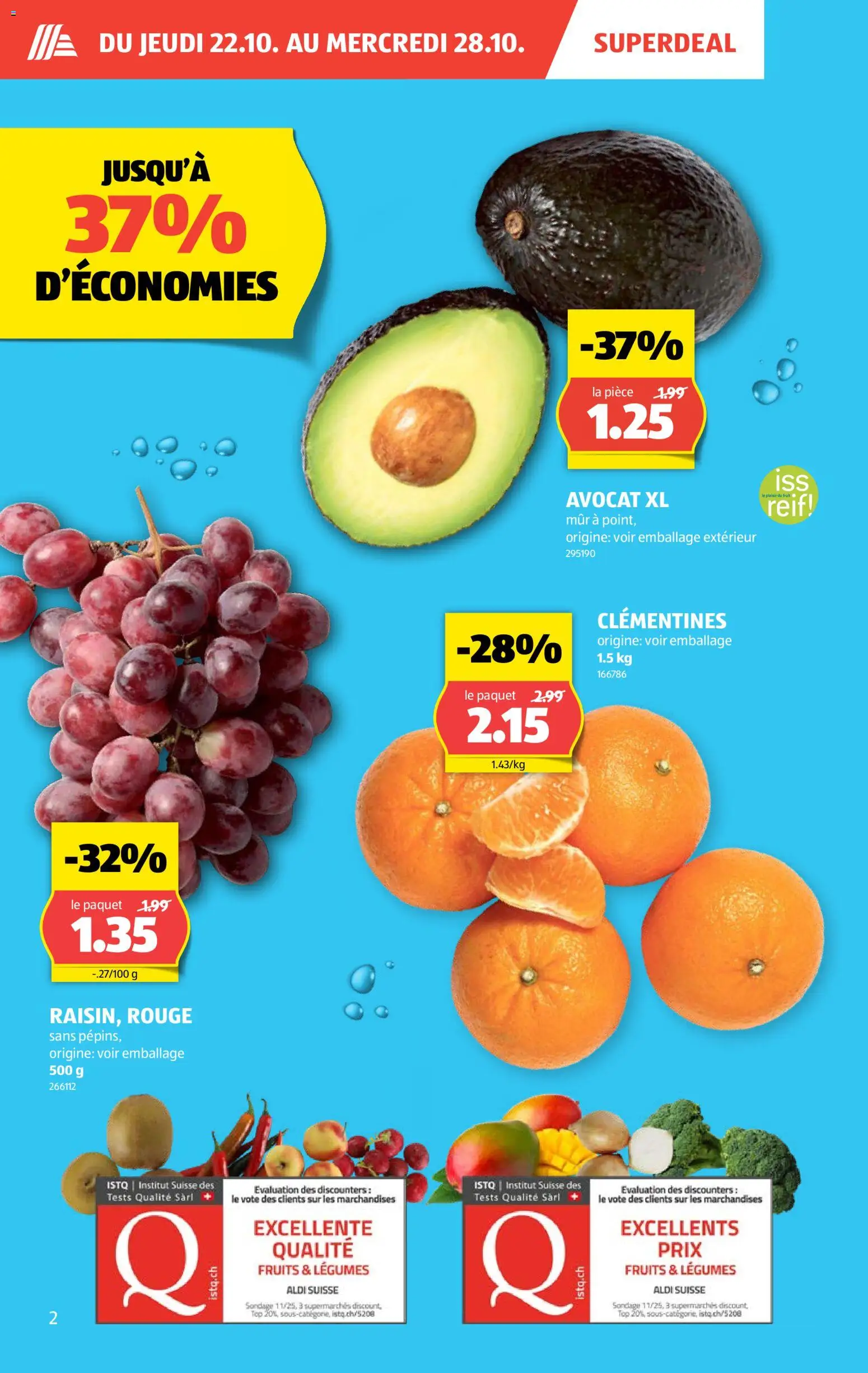 Aldi aktionen FR – gültig ab 22.10.2026 | Seite: 2 | Produkte: Rouge, Avocado, Top