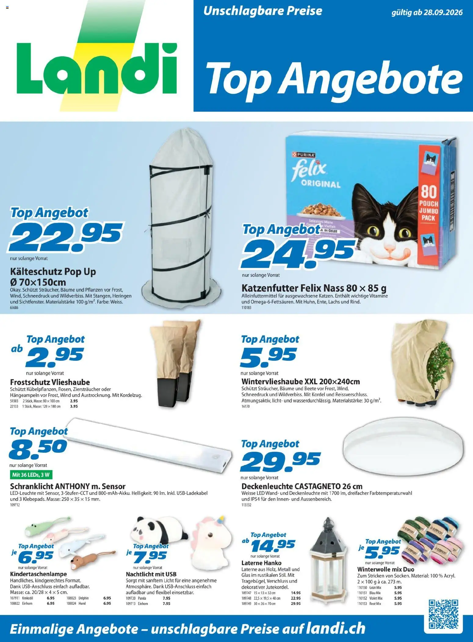 Landi ( Deaktivovane pre Letakomat )  aktionen – gültig ab 28.09.2026 | Seite: 17 | Produkte: Nachtlicht, Lachs, Glas, Top