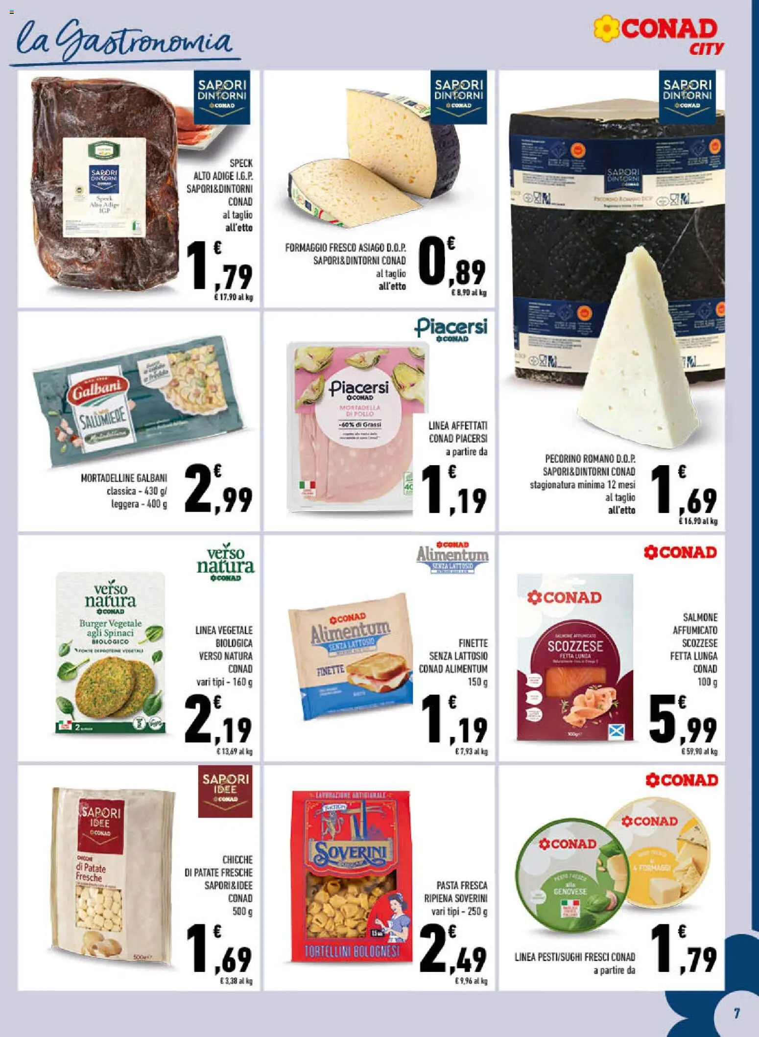 Volantino Conad del 17.06.2026 | Pagina: 7 | Prodotti: Patate, Formaggio, Spinaci, Pecorino Romano