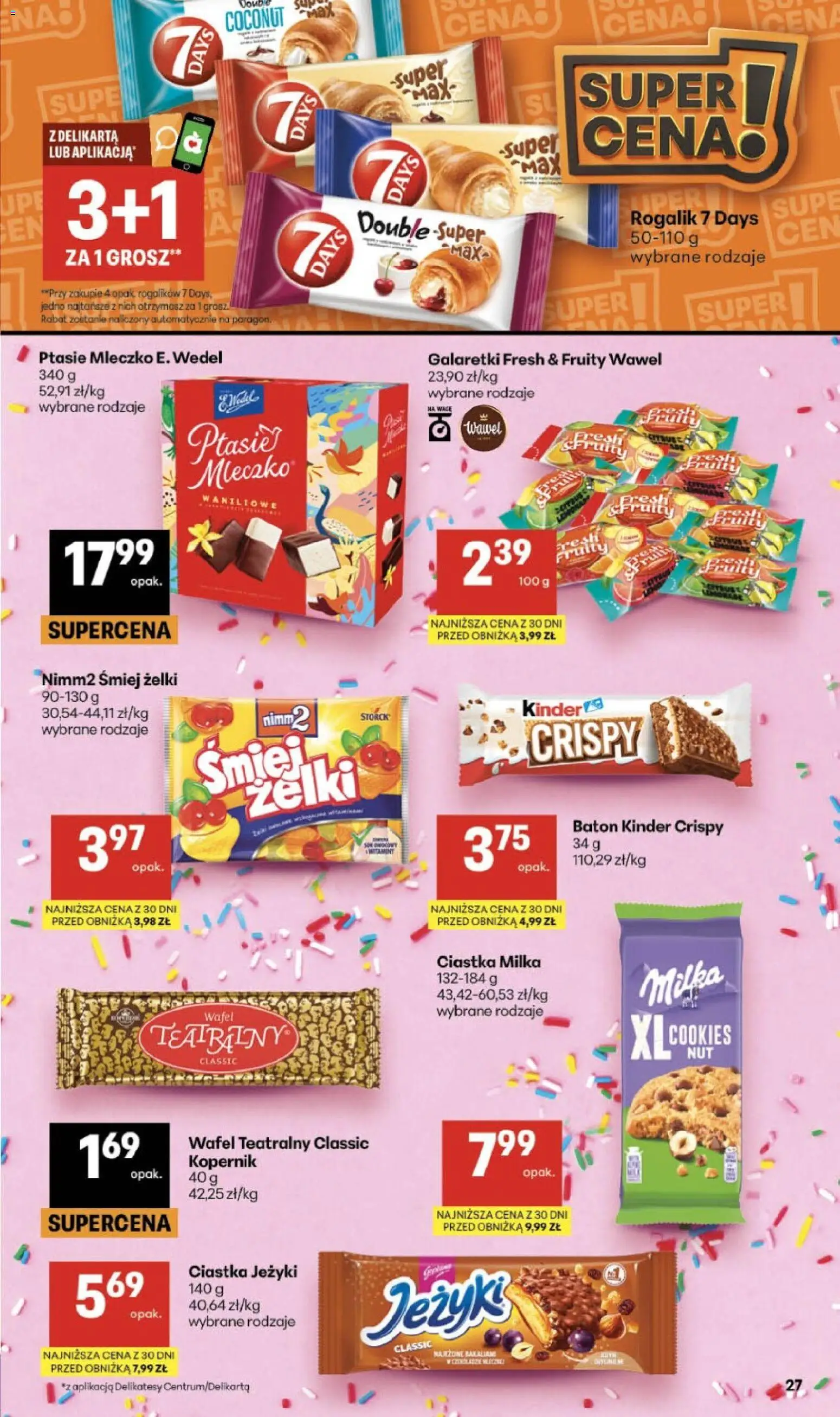 Delikatesy Centrum gazetka od 10.09.2026 | Strona: 27 | Produkty: Galaretki, Milka, Delikatesy, Żelki