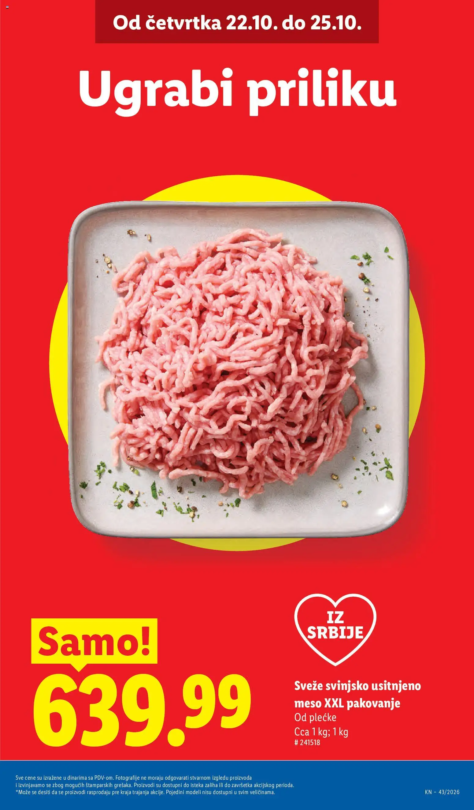 Lidl katalog - važi od 22.10.2026 | Strana: 3 | Proizvode: Pakovanje, Meso