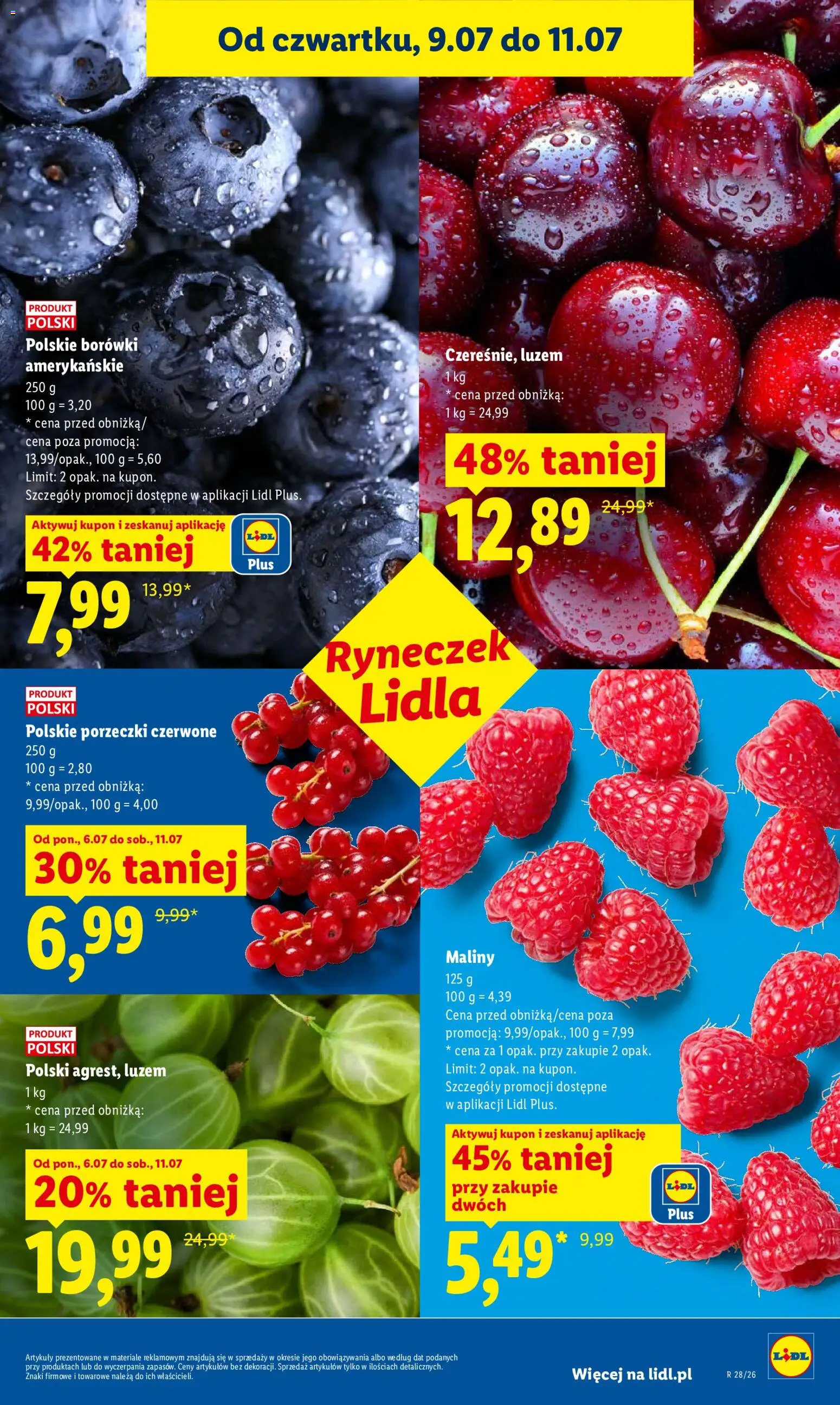 Lidl Polsko leták od 09.07.2026 | Strana: 43 | Produkty: Maliny